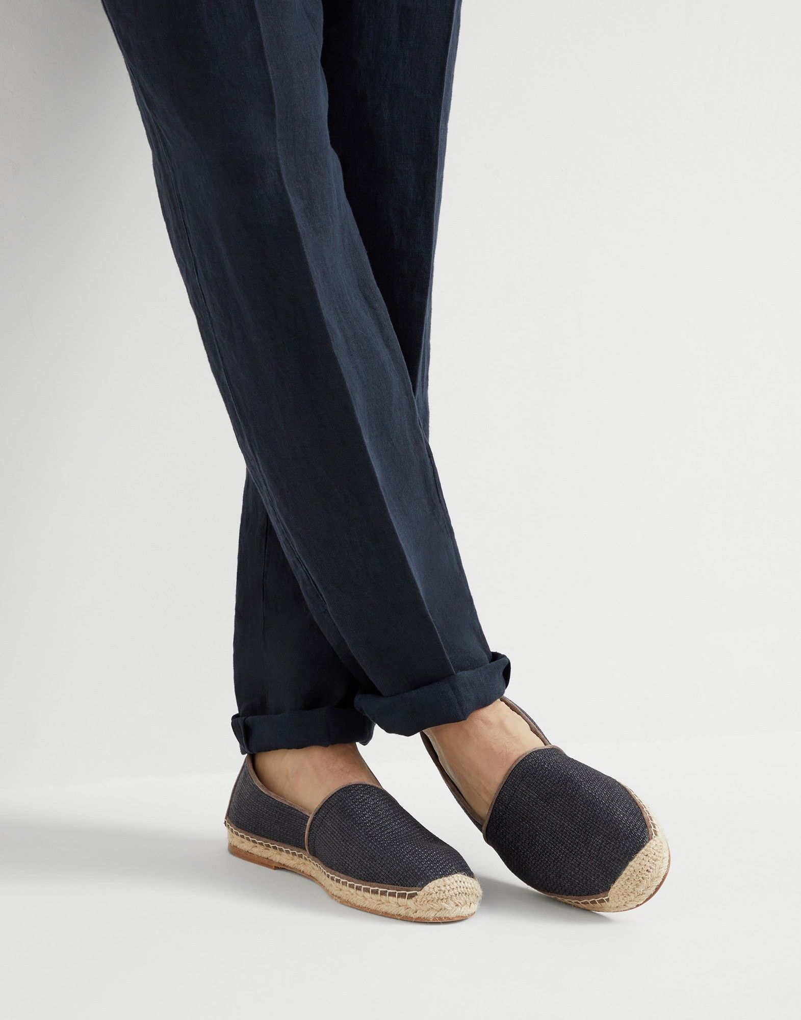 Brunello Cucinelli o1la1rc1a0326 Techno Raffia Espadrilles in Black Size US 8 / EU 41 - 2 Thumbnail