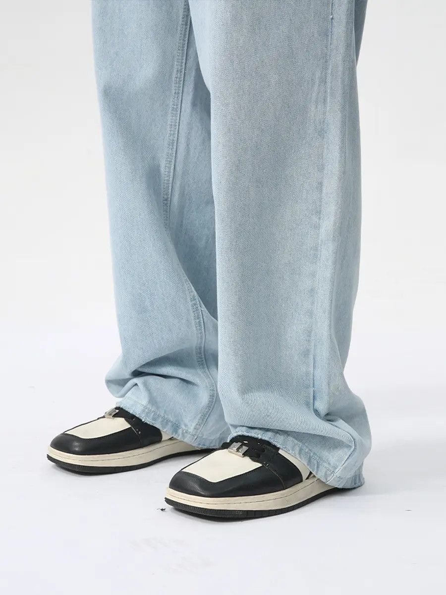Japanese Brand Retro straight tube loose casual jeans Size US 32 / EU 48 - 3 Thumbnail