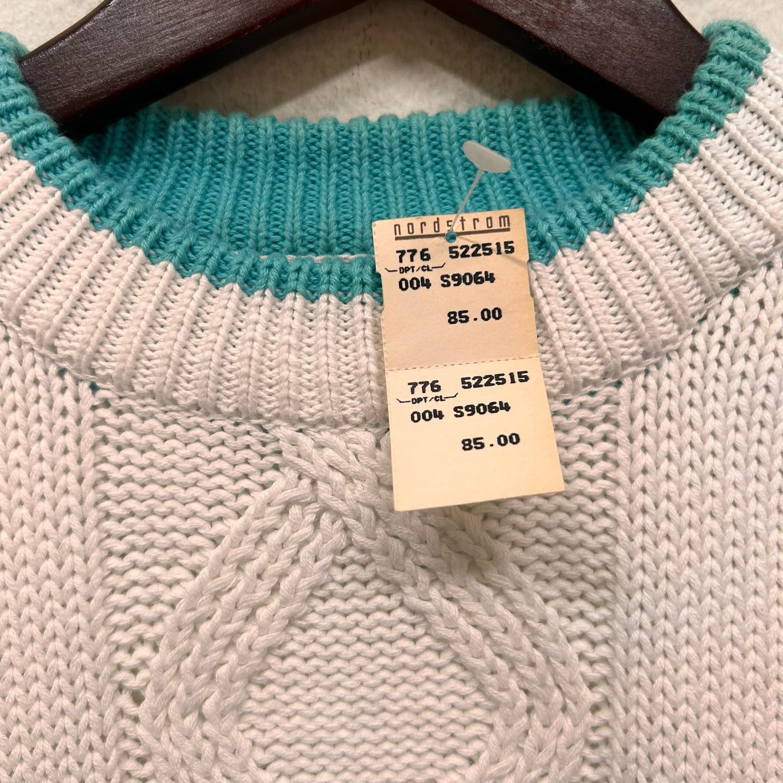 Vintage NWT Vintage Cable Knit Oversize Cotton Sweater Size Medium Size M / US 6-8 / IT 42-44 - 4 Thumbnail