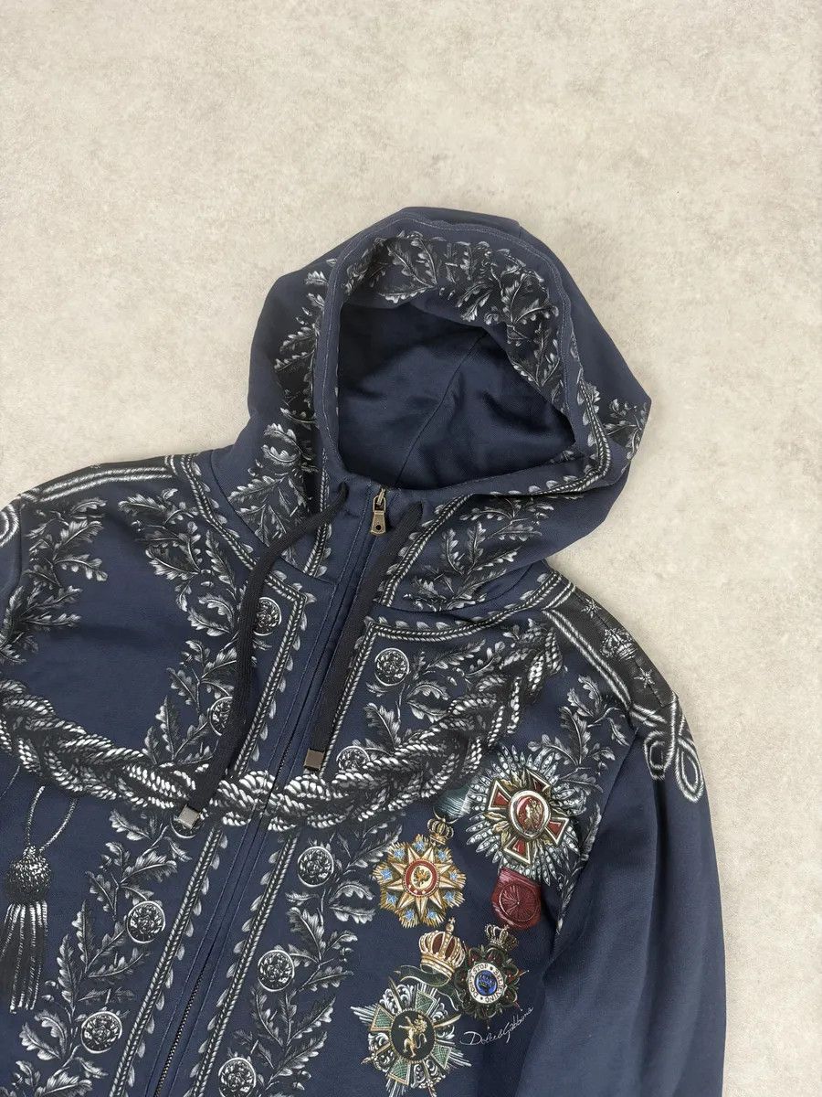 Dolce & Gabbana AW2017 Dolce & Gabbana Military Officer Navy Zip-up Hoodie Size US M / EU 48-50 / 2 - 8 Thumbnail