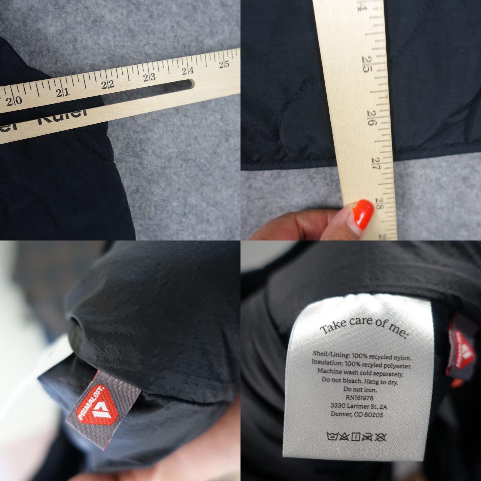 Vintage Halfdays Vest Womens Medium Black Quilted Primaloft Insulated Puffer Zip Pockets Size M / US 6-8 / IT 42-44 - 8 Thumbnail
