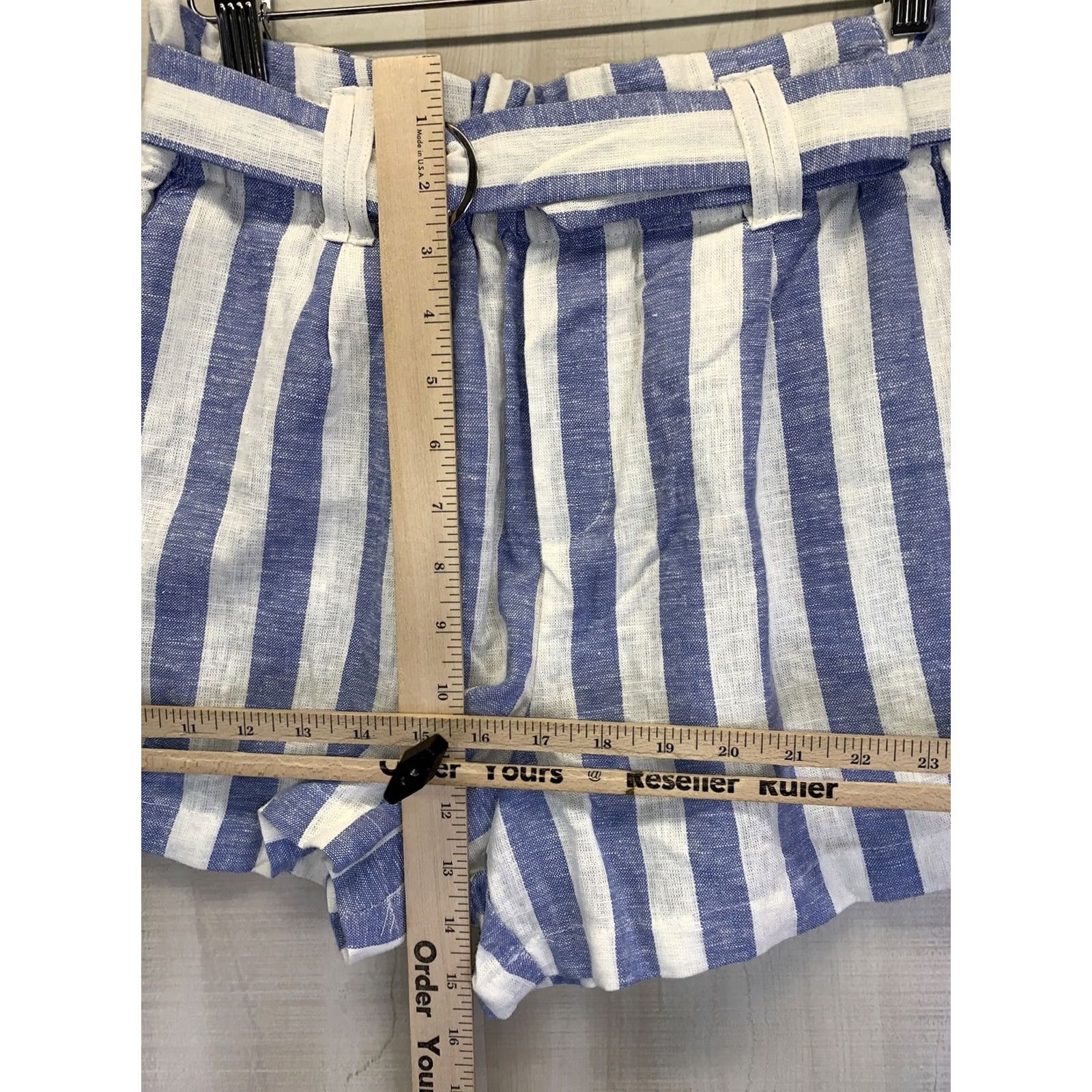 Vintage Love Tree Paper Bag Linen Blend Women’s Shorts MWT-NWT-10949 Size 32" / US 10 / IT 46 - 3 Thumbnail