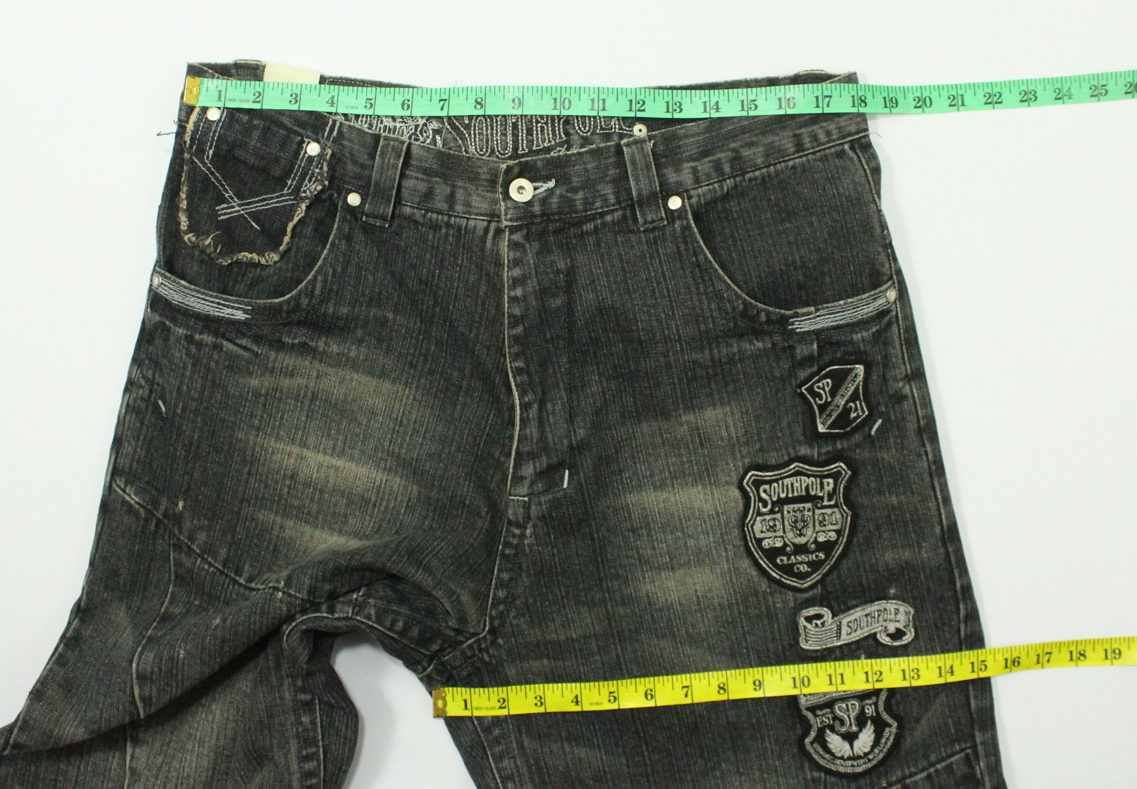 Southpole SOUTHPOLE Denim Patches Logo Baggy JNCO PNB STUSSY Size US 36 / EU 52 - 21 Thumbnail
