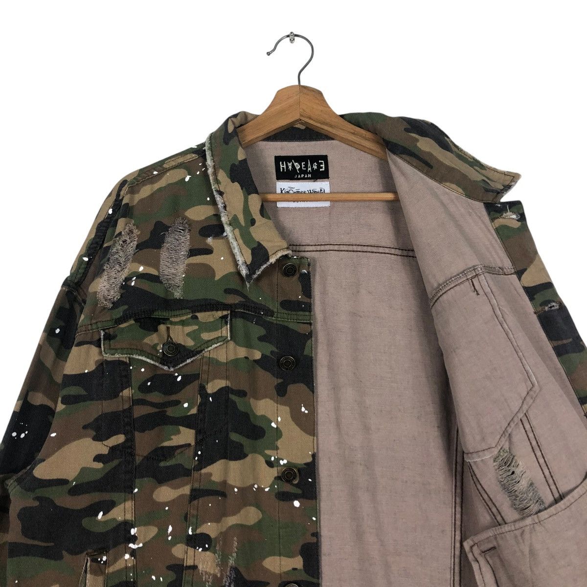 Japanese Brand 🔥BUTTON JACKET CAMOUFLAGE PUNK DESIGN HYPE ACE JAPAN Size US M / EU 48-50 / 2 - 11 Thumbnail