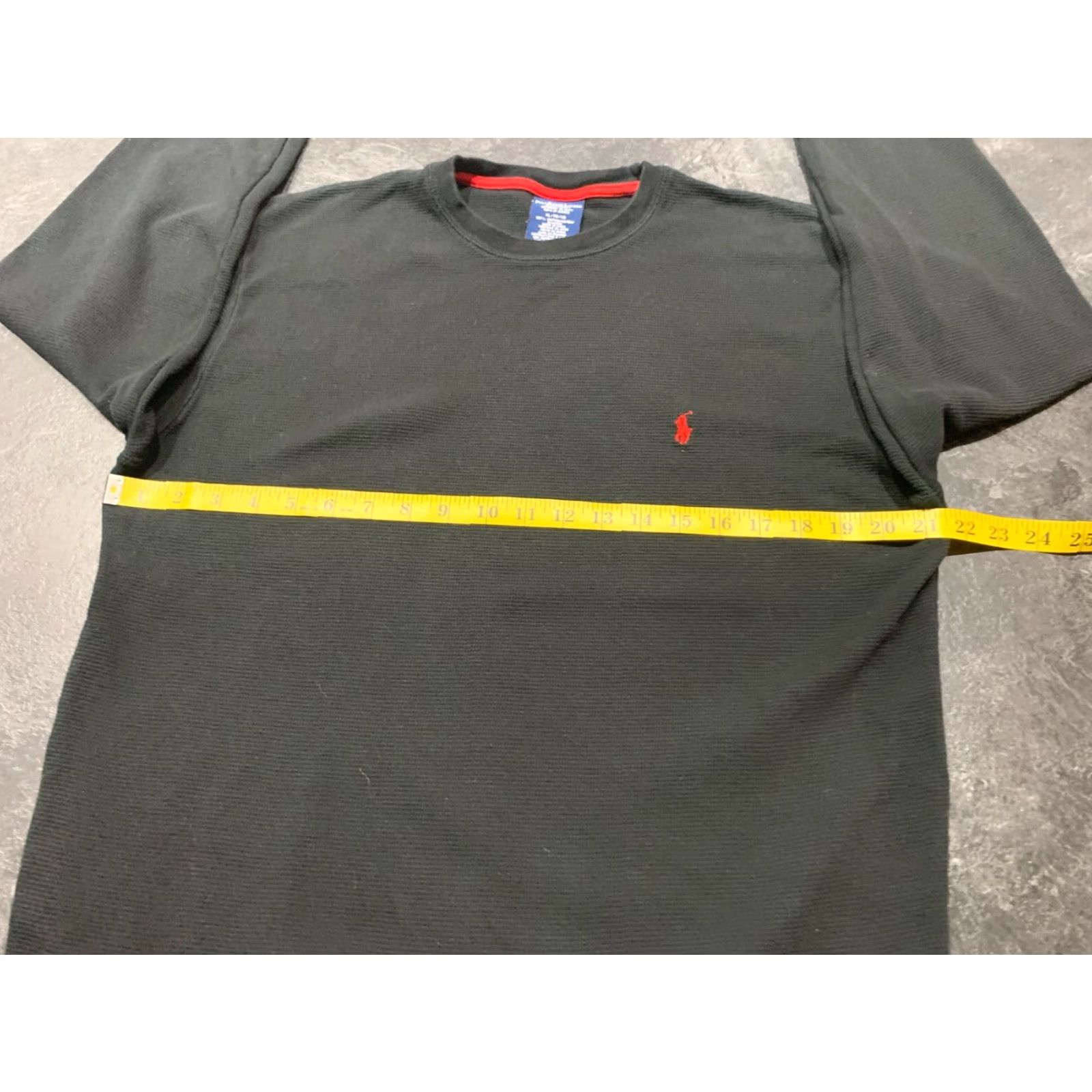 Polo Ralph Lauren Polo Ralph Lauren Sleepshirt Mens XL Black Long Sleeve Thermal Waffle Knit Cotton Blend Size US XL / EU 56 / 4 - 6 Thumbnail