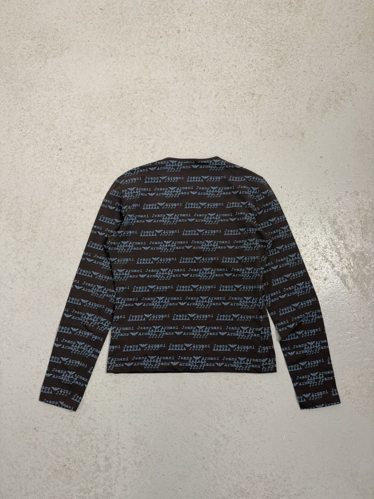 Armani Vintage 90s Armani Jeans Mesh Monogram Jjj Top Size L / US 10 / IT 46 - 12 Thumbnail