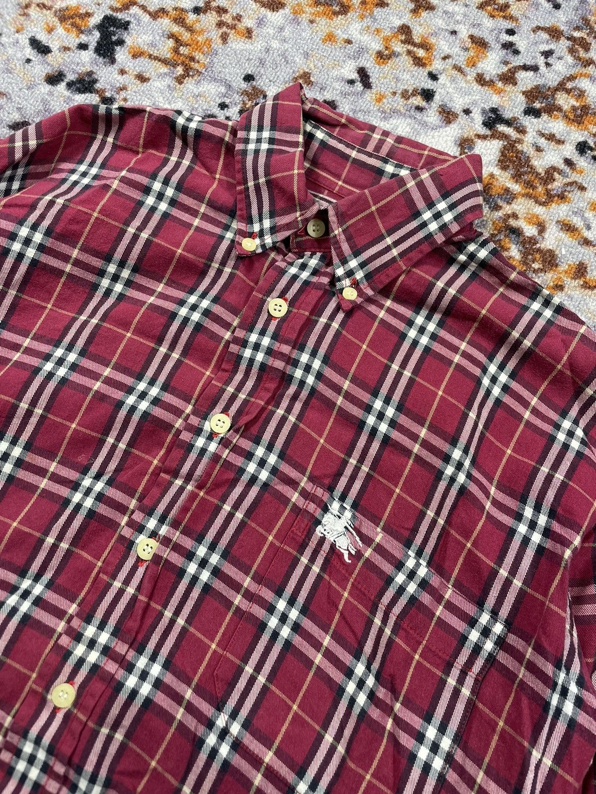 Burberry × Vintage Vintage Burberrys nova check shirt red size M to L Size US M / EU 48-50 / 2 - 3 Thumbnail