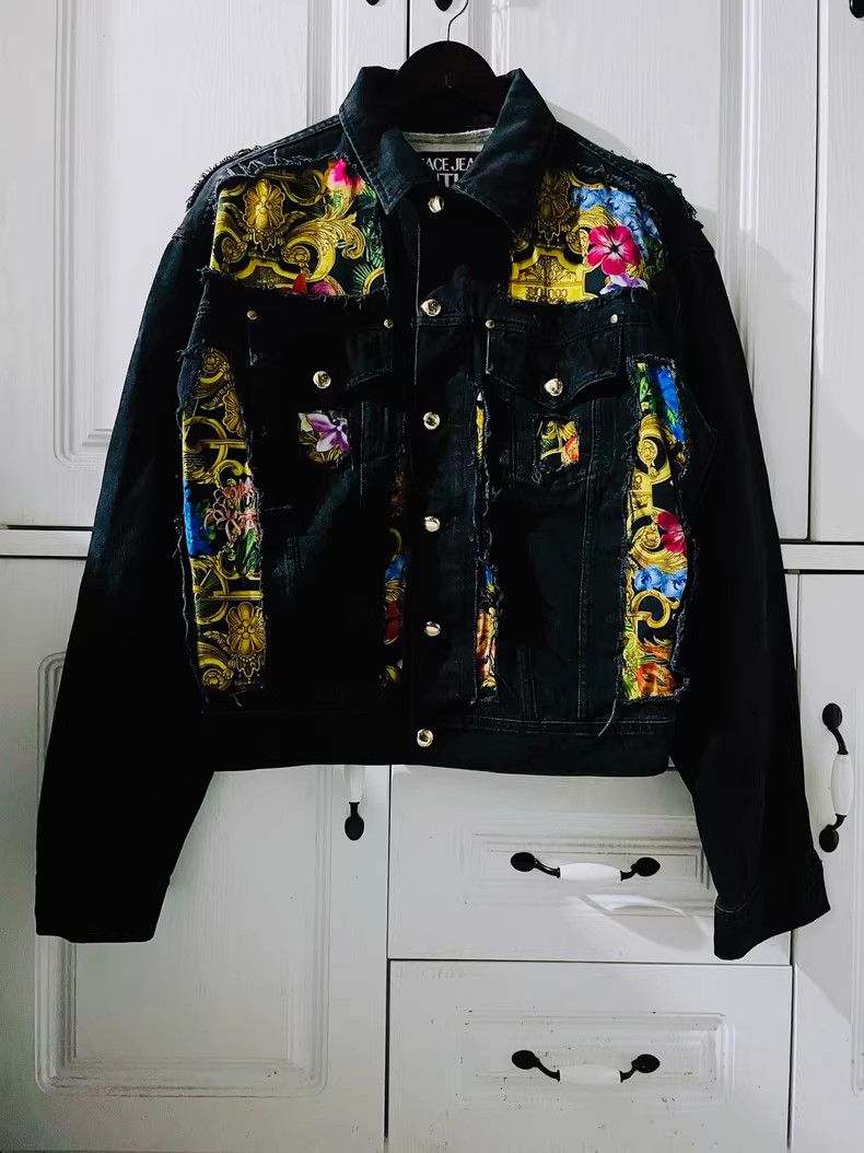 Versace Versace Jungle Couture Denim Jacket - yq Size US S / EU 44-46 / 1 - 1 Thumbnail
