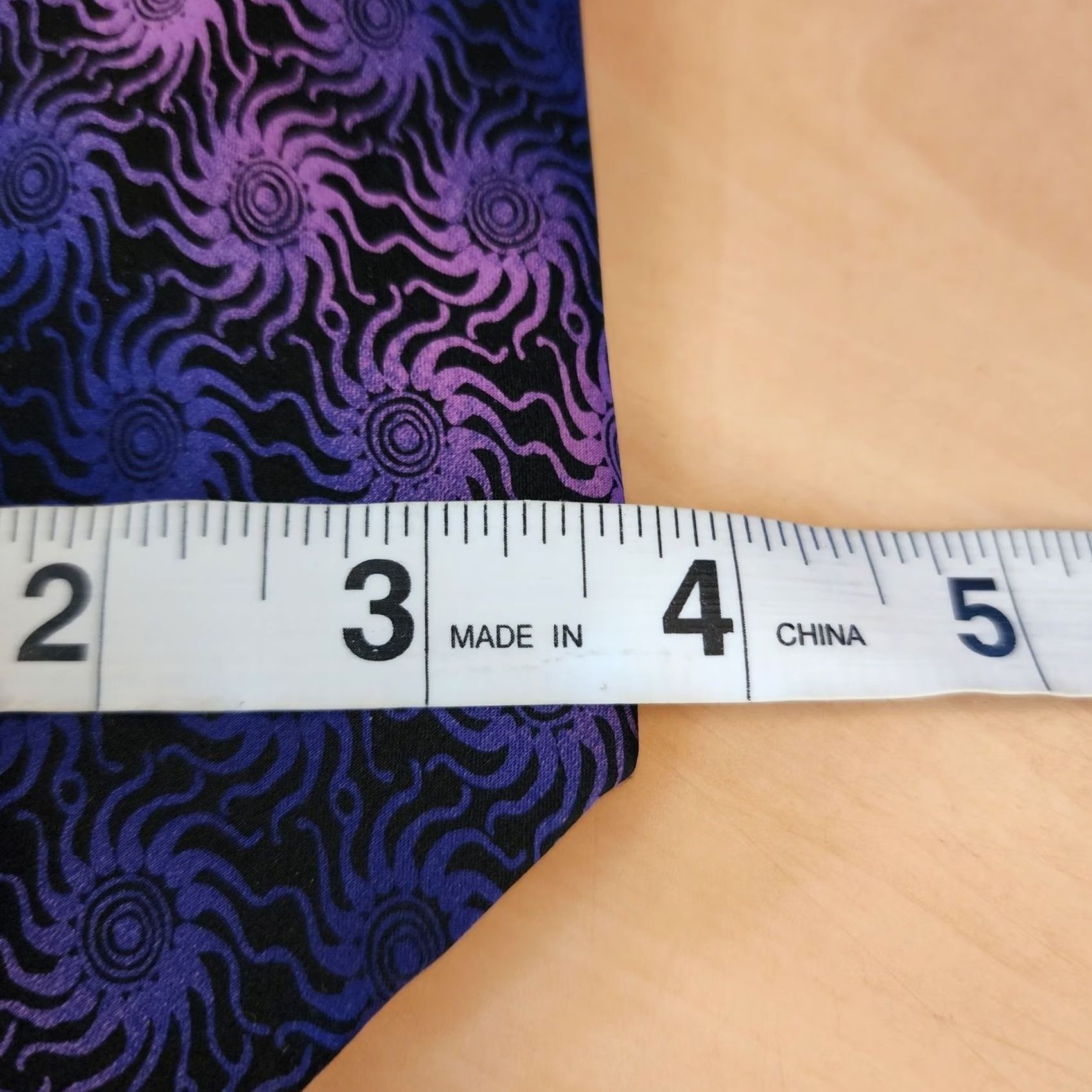 Carlos Santos Carlos Santana Silk Tie Purple Blue Swirl Psychedelic Mens Neck Tie 57"-60" Classic Tie Mens Purple Size ONE SIZE - 4 Thumbnail