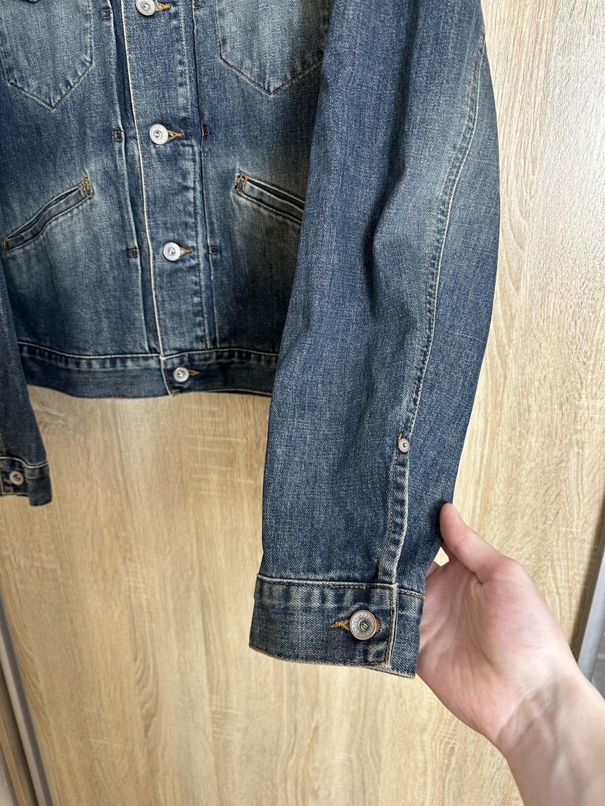 John Varvatos 🔥 John Varvatos Vintage Denim Jacket Collection Design Y2K Size US L / EU 52-54 / 3 - 9 Thumbnail