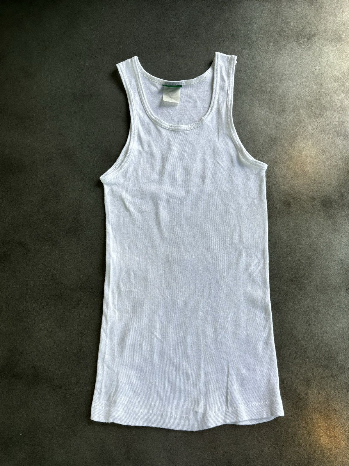 Vintage 1980s Vintage Tank Top 80s Blank Undershirt Wifebeater White Size US S / EU 44-46 / 1 - 2 Thumbnail