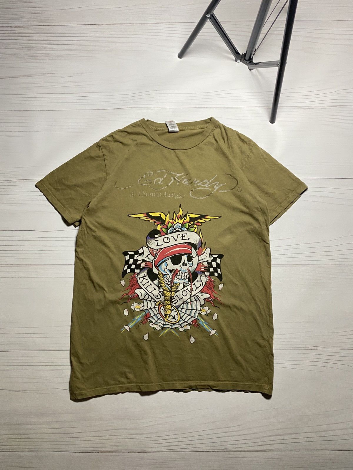 Christian Audigier × Ed Hardy × Japanese Brand Ed Hardy By Christian Audigier Skull Big logo t shirt y2k Size US L / EU 52-54 / 3 - 1 Thumbnail