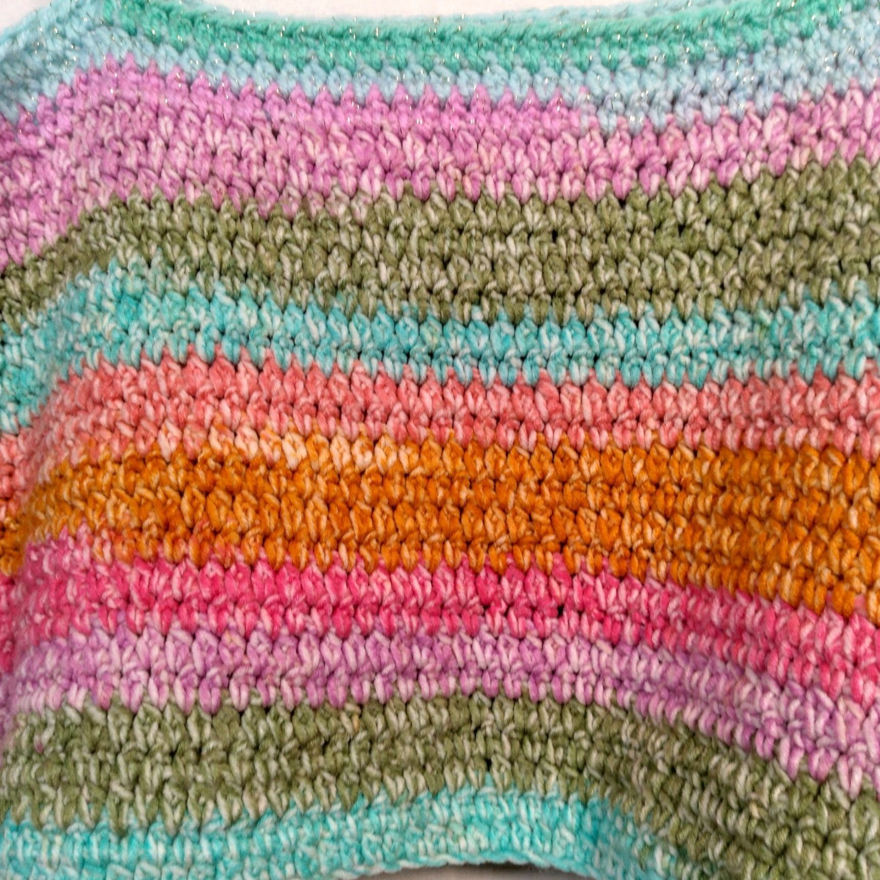 Vintage VINTAGE Handmade Crochet Tube Top Women L/XL Pastel Rainbow Metallic Threads Beach Festival Summer Boho Casual Size L / US 10 / IT 46 - 6 Thumbnail