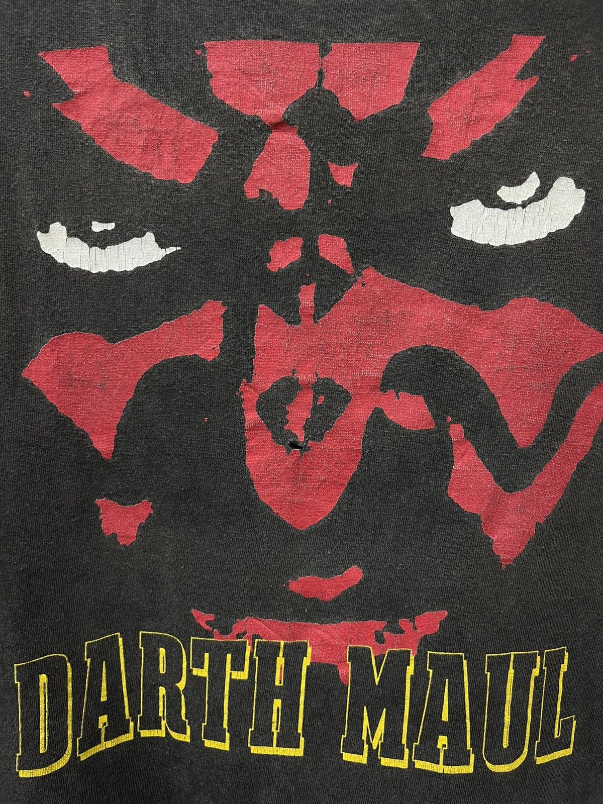 Star Wars Vintage 90s Star Wars Darth Maul Distressed Fade XL Tee Size US XL / EU 56 / 4 - 2 Thumbnail