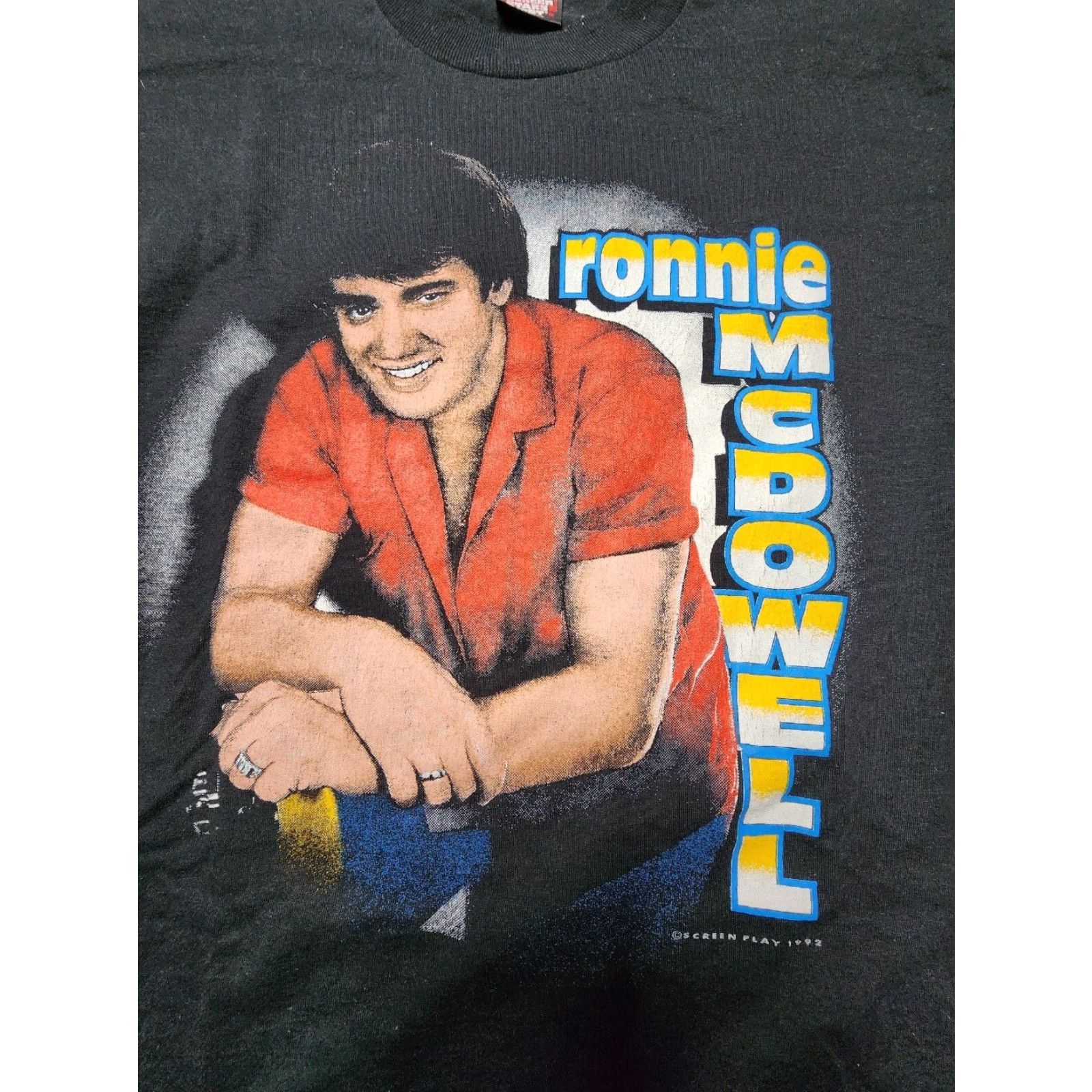 Vintage VINTAGE Ronnie McDowell 1992 Graphic T Shirt Mens Large Black Size US L / EU 52-54 / 3 - 2 Thumbnail
