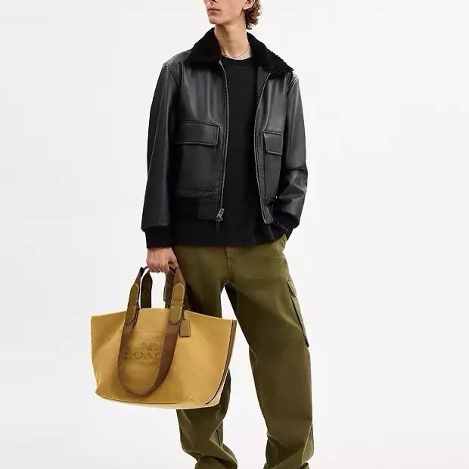 Coach NWT Coach Small Tour Tote Bag CCG39 Gunmetal leather Size ONE SIZE - 9 Thumbnail