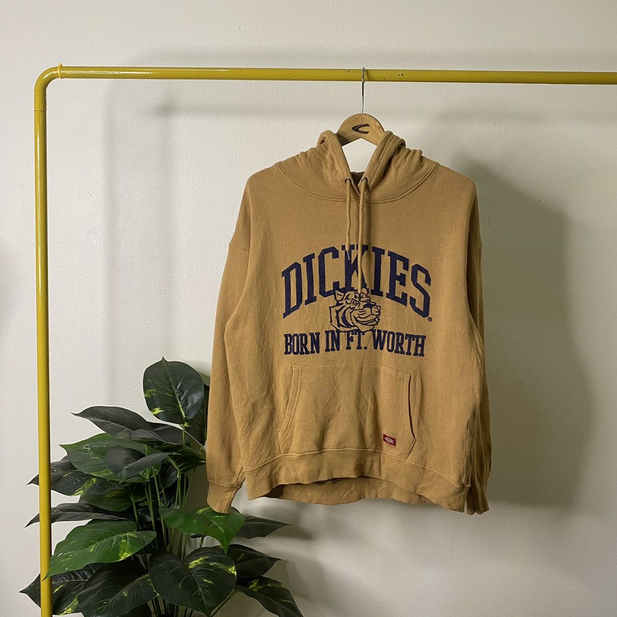 Dickies × Vintage Y2K Dickies Born in Ft. Worth Mustard Pullover Hoodie Size US M / EU 48-50 / 2 - 1 Thumbnail