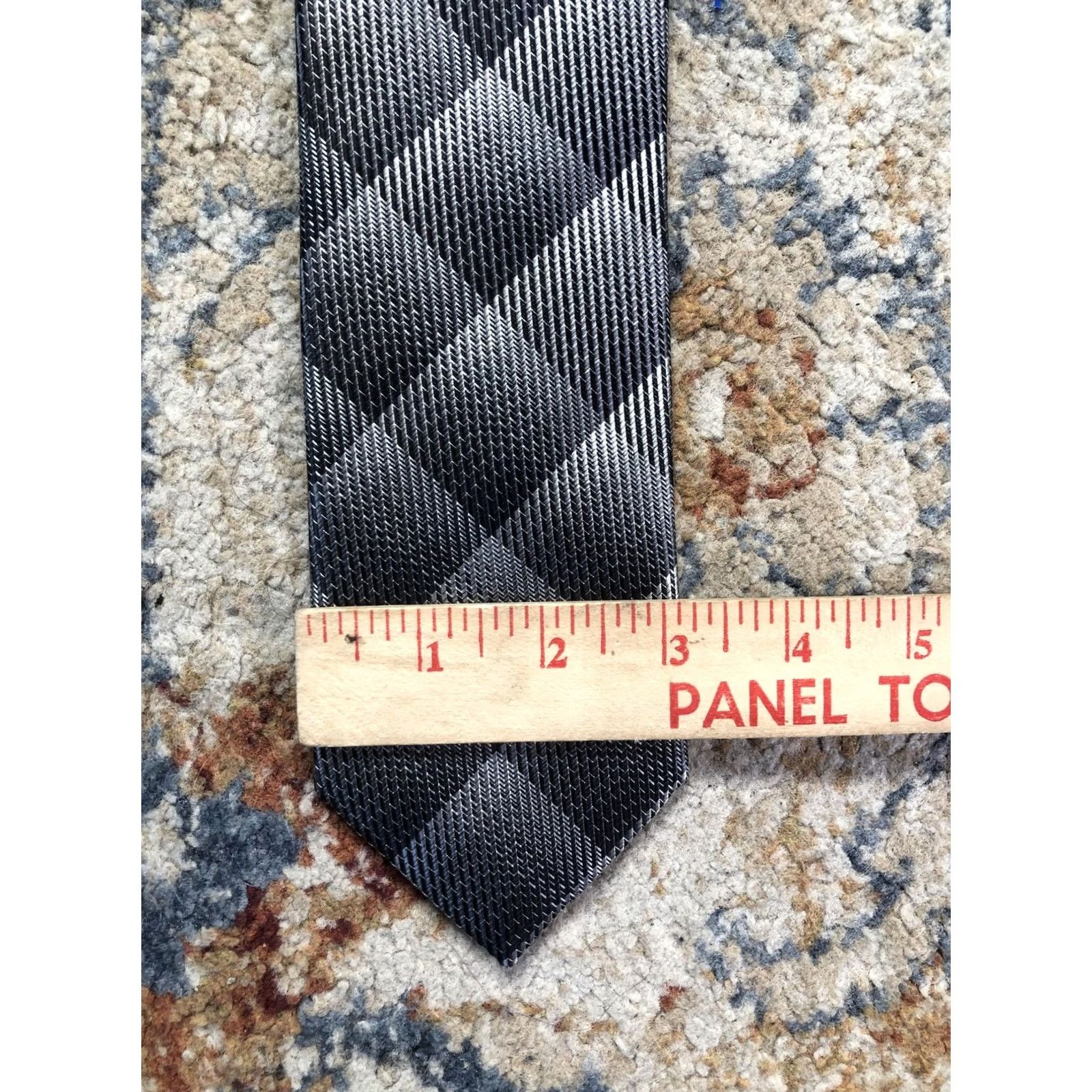 Ermenegildo Zegna Ermenegildo Zegna Tie Mens One Size Gray Plaid Silk Jacquard Made In Italy Size ONE SIZE - 8 Thumbnail
