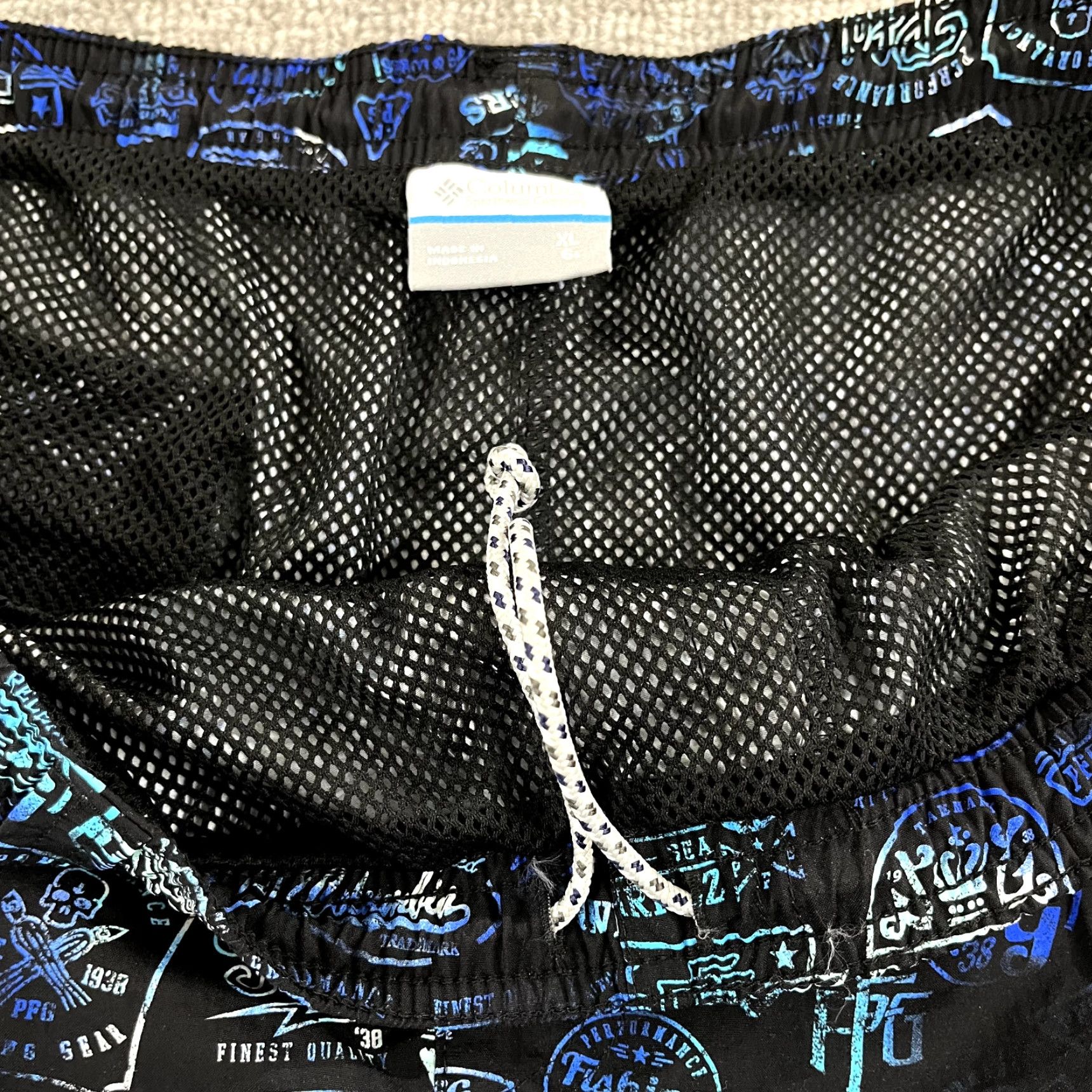 Vintage COLUMBIA Swim Trunks Mens XL x 6" Brief Lined PFG Fishing Bathing Suit Shorts Size US 36 / EU 52 - 4 Thumbnail