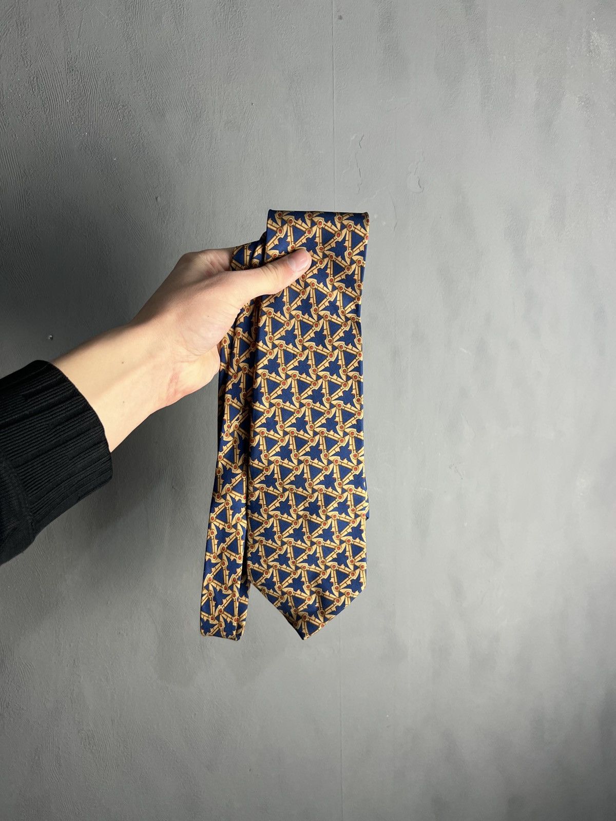 Gucci Tie Vintage Luxury Logo Silk monogram overprint