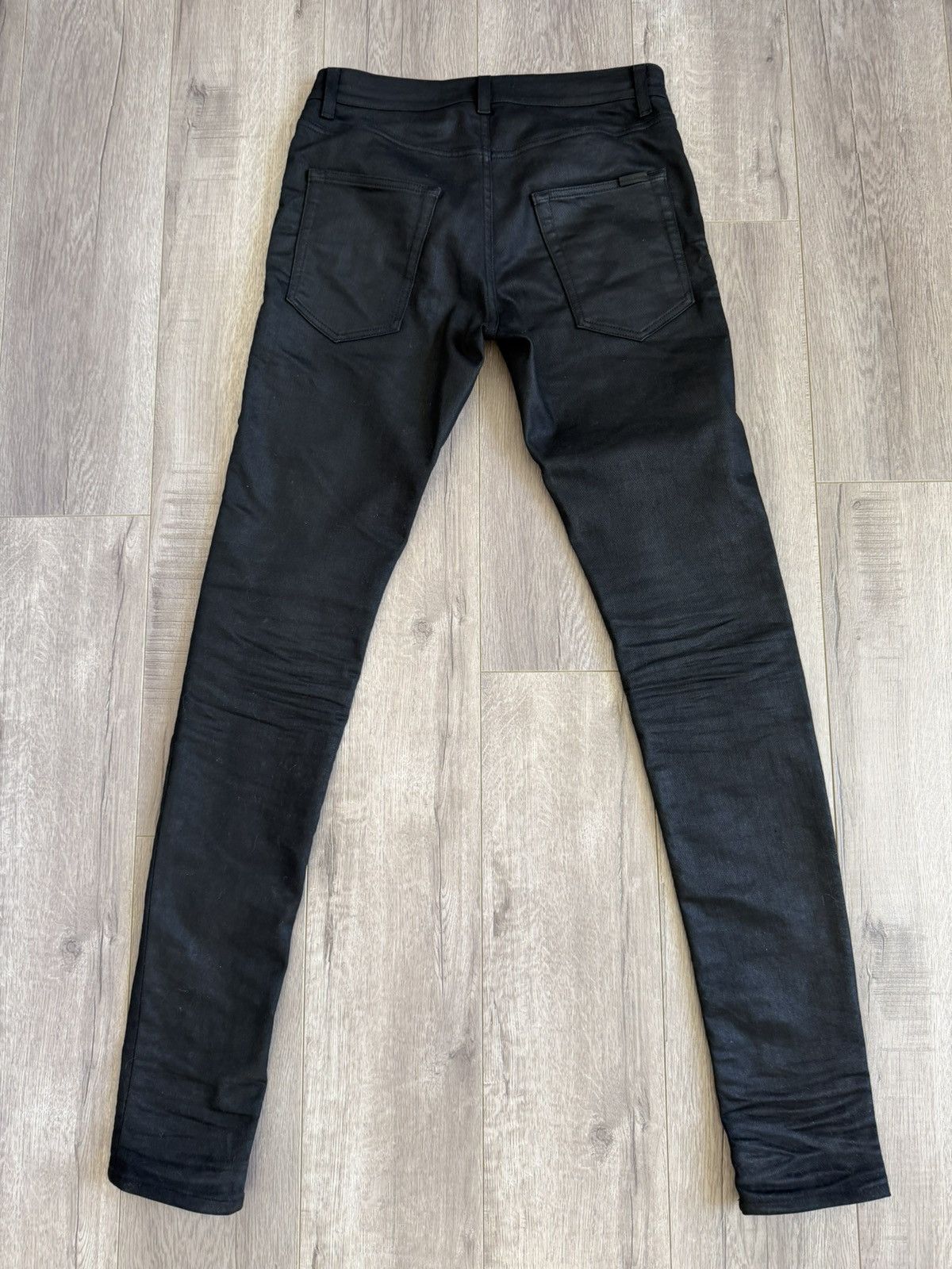 Saint Laurent YSL D02 Skinny Jeans - Black Coated Size 28