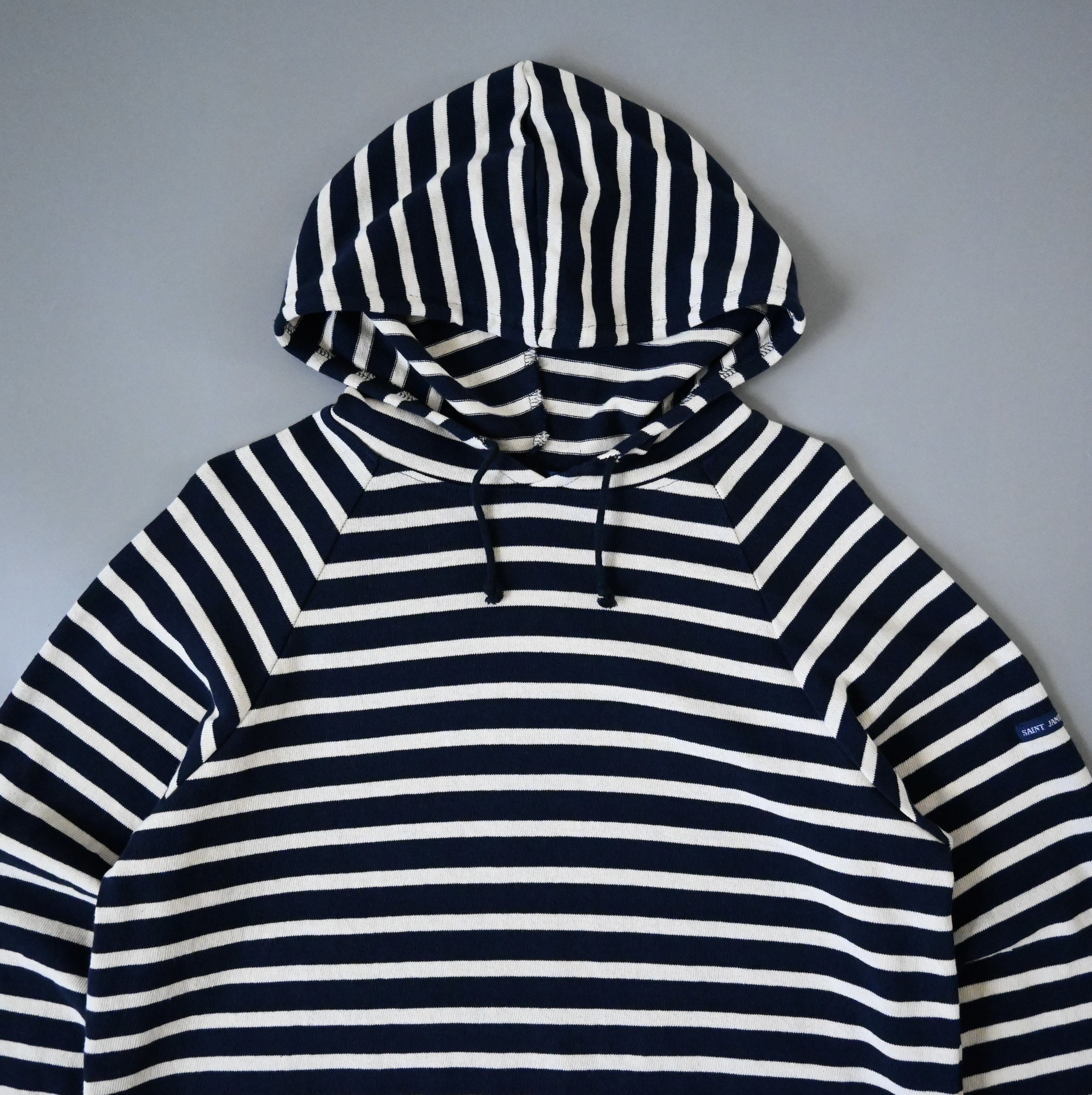 Saint James SAINT JAMES navy x white striped hooded breton shirt Size US M / EU 48-50 / 2 - 5 Thumbnail