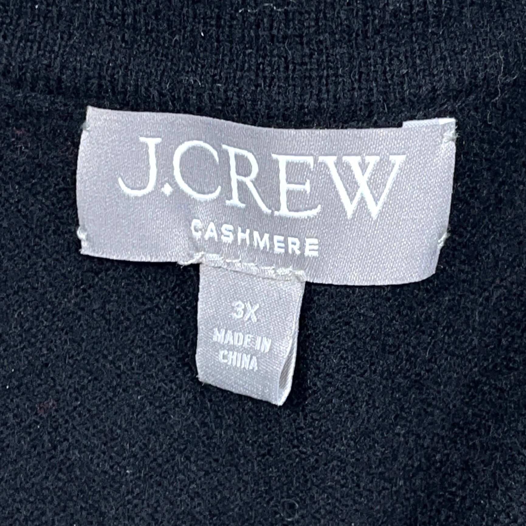 J.Crew J.CREW Sweater Vest Women 3X Black 100% Cashmere V Neck Pullover Lightweight Knit Solid Pattern Vintage: No Size XXL / US 16-18 / IT 52-54 - 3 Thumbnail