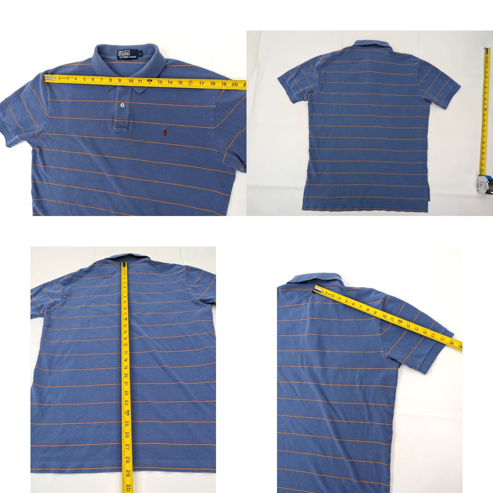 Polo Ralph Lauren Polo Ralph Lauren Polo Shirt Men L 100% Cotton Blue Collar Golf Polo Short Sleeve Vintage 90s Classic Preppy Pony Logo Vtg Size US L / EU 52-54 / 3 - 8 Thumbnail