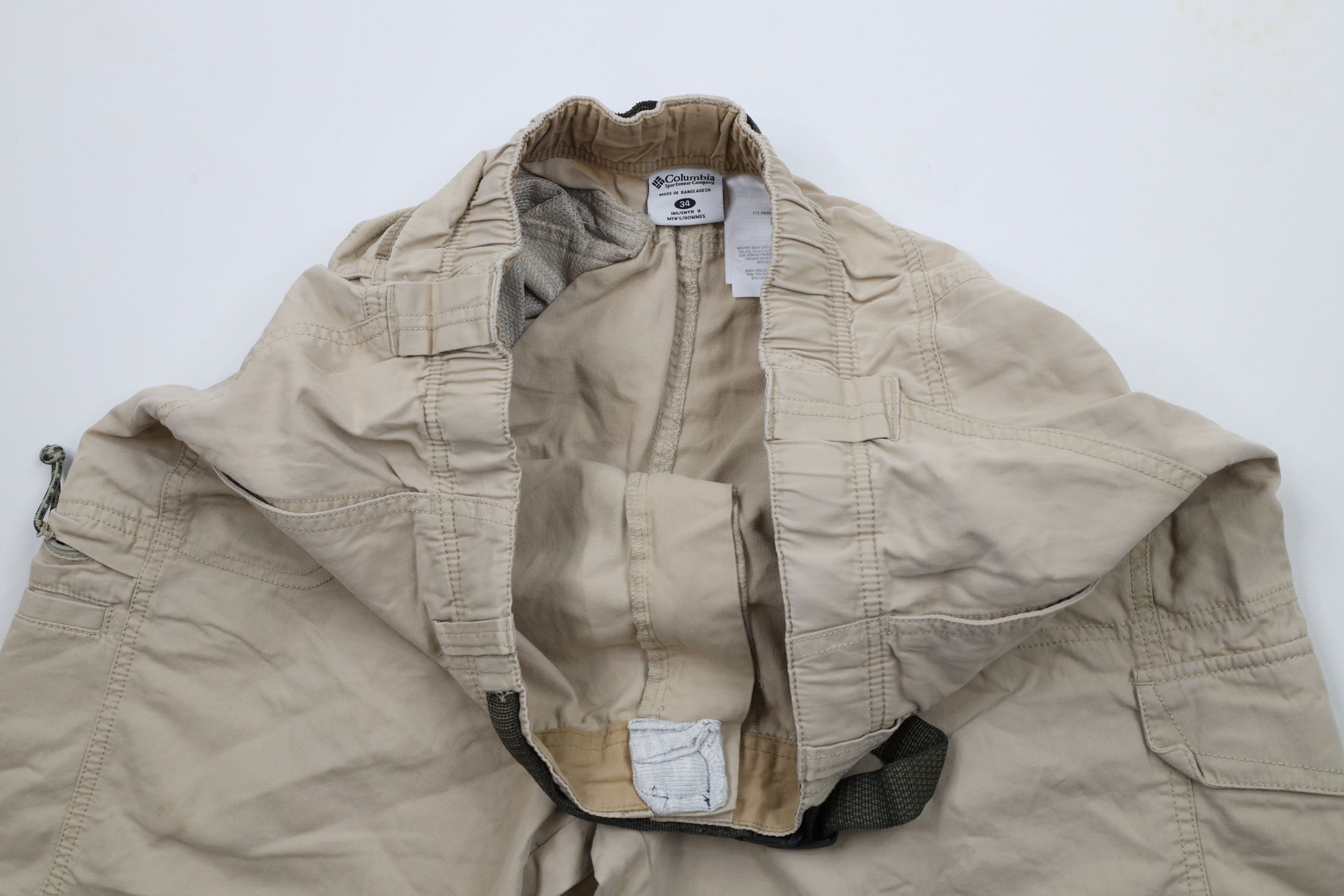 Columbia × Vintage Vintage Columbia Belted Above Knee Cargo Shorts Beige Khaki Size US 34 / EU 50 - 9 Thumbnail