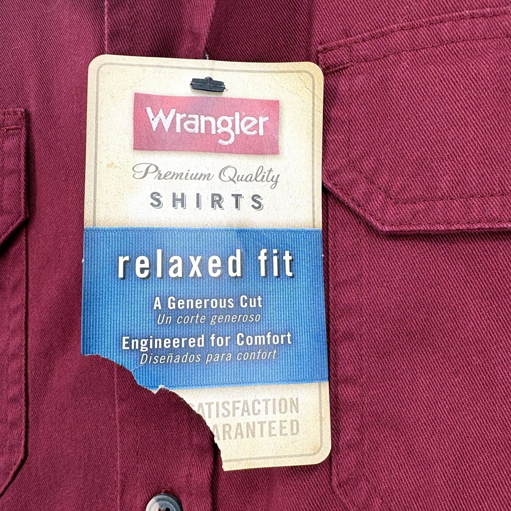 Wrangler Wrangler Shirt Mens M Red Long Sleeve Button Up Relaxed Fit Cotton NWT Vintage? No Size US M / EU 48-50 / 2 - 6 Thumbnail