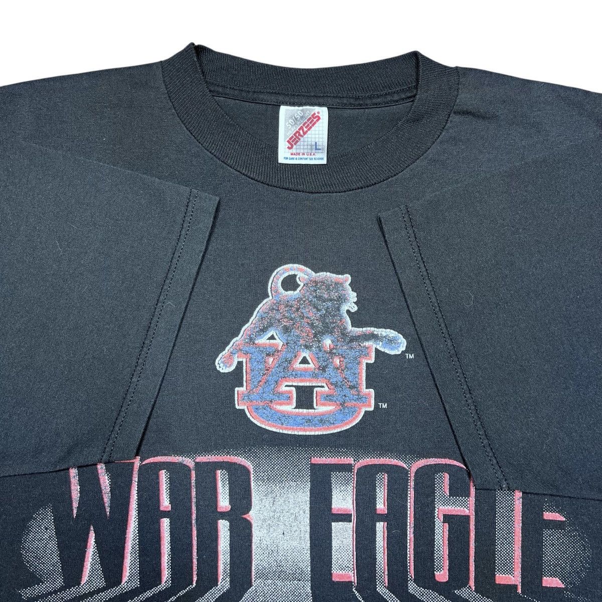 NCAA × Vintage Vintage 1990s NCAA Auburn University War Eagle Graphic Tee Size US L / EU 52-54 / 3 - 2 Thumbnail