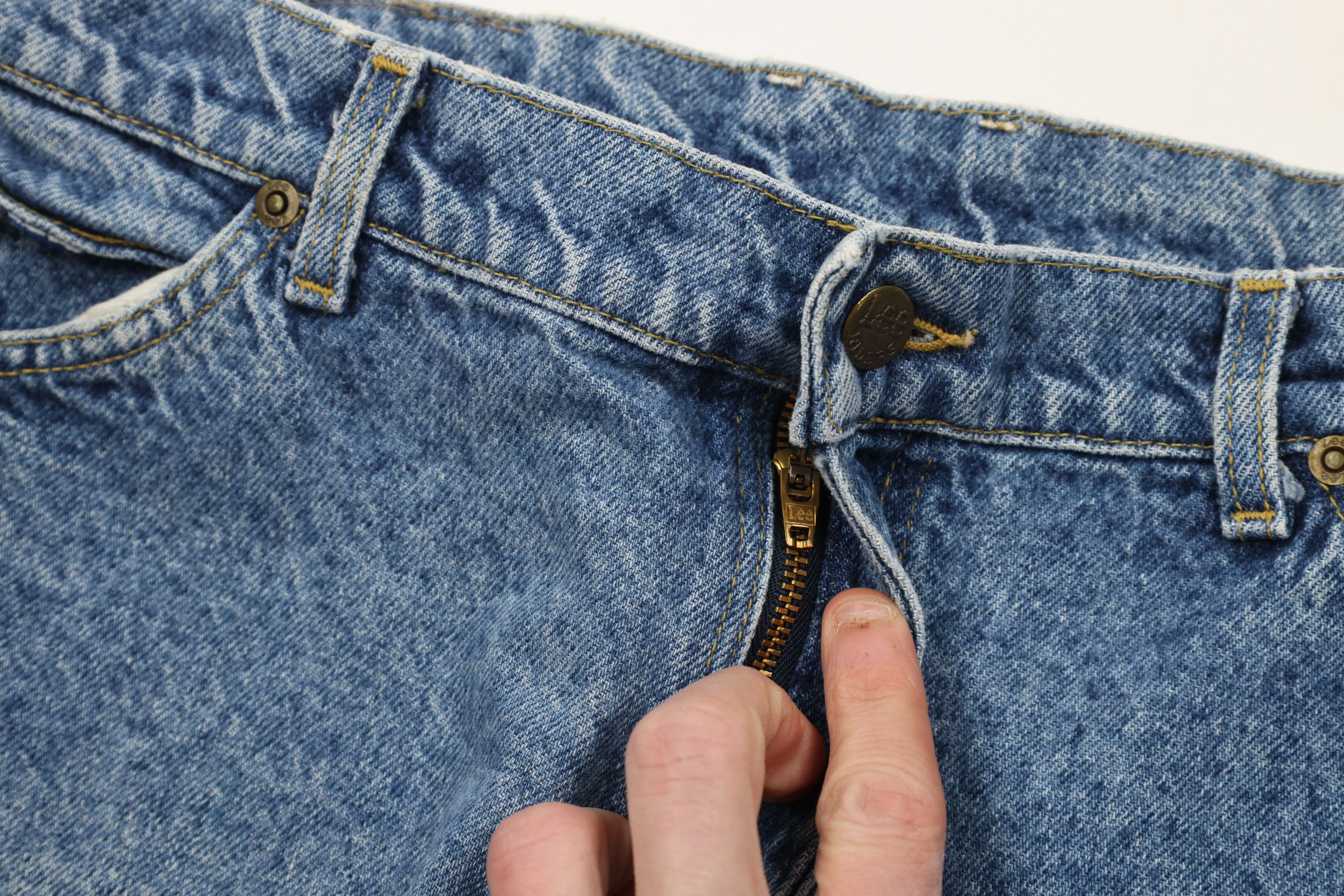 Lee Vintage 90s Lee Relaxed Fit Denim Jeans Blue Cotton USA Size 38" / US 16 / IT 52 - 9 Thumbnail
