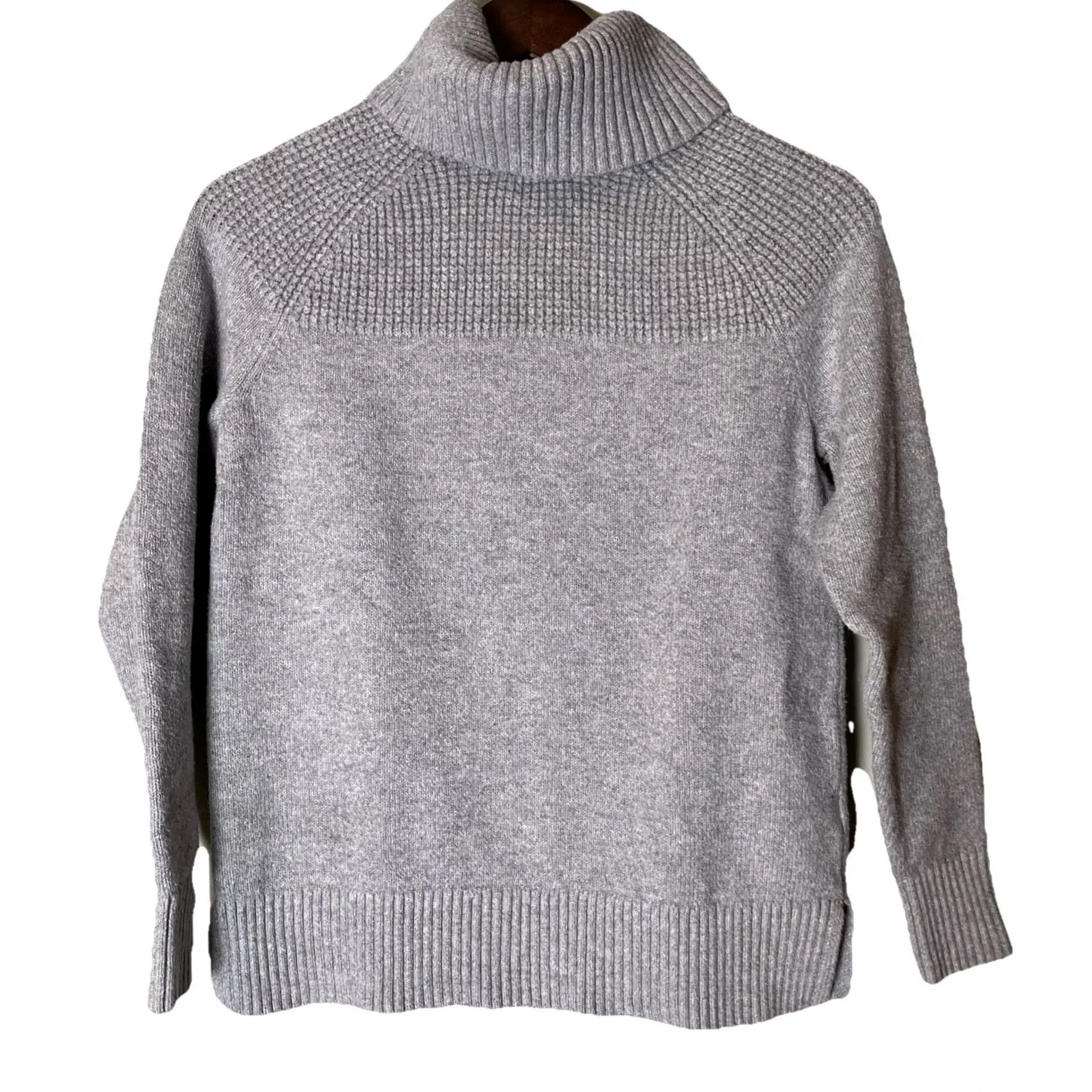 Vintage VINTAGE L.L. Bean Turtleneck Sweater Womens XS Reg Gray Textured Casual Cozy Warm Pullover Knit Sweatery? Size XS / US 0-2 / IT 36-38 - 3 Thumbnail