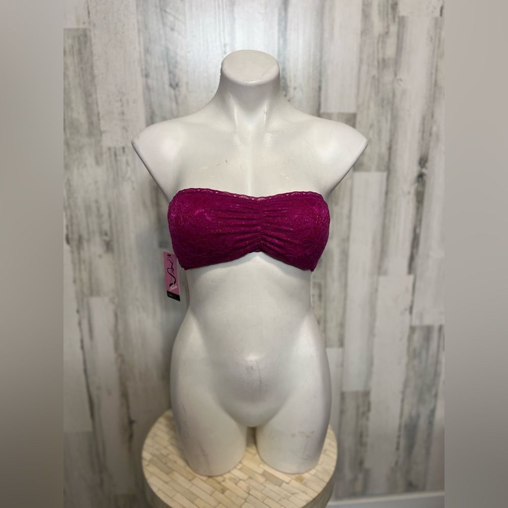 Other Pink Lace Strapless Bandeau Bralette Top Size L Size L / US 10 / IT 46 - 1 Thumbnail