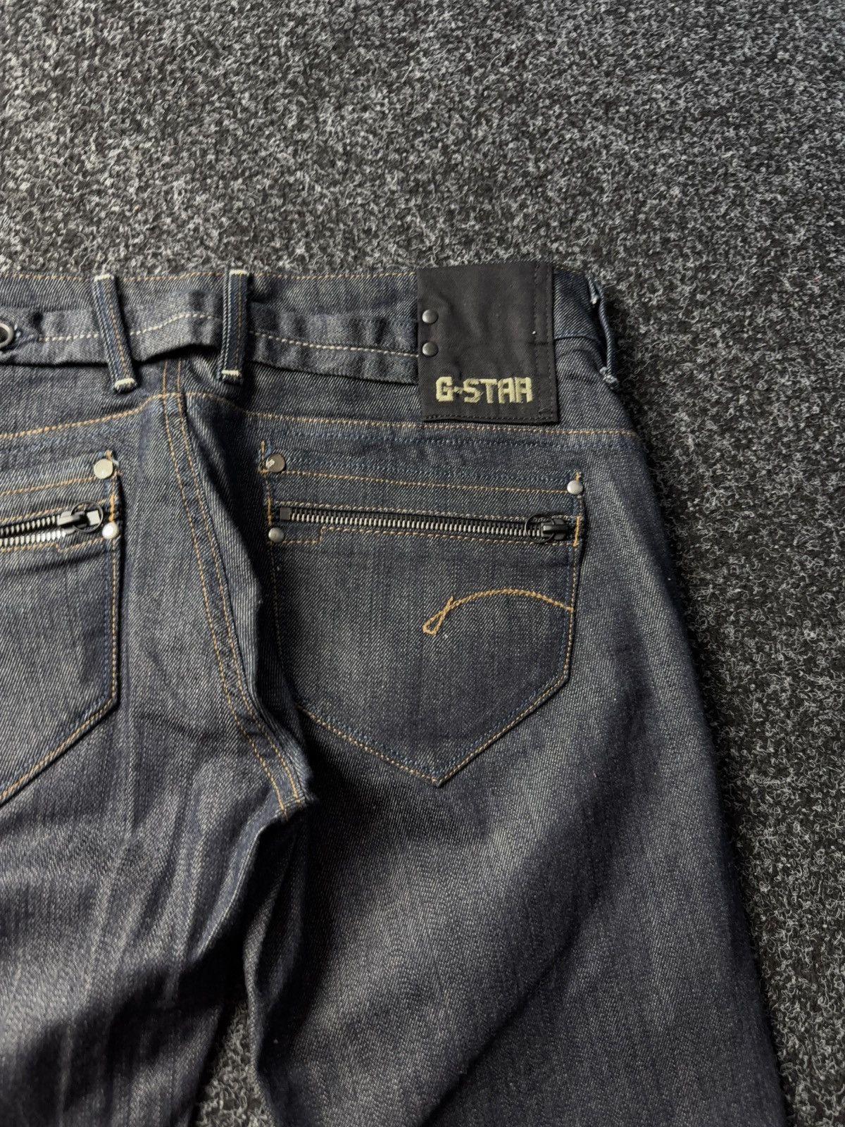 G-Star G-Star Raw Slim Fit Dark Wash Jeans Y2K Techwear Style Size 30" / US 8 / IT 44 - 15 Thumbnail