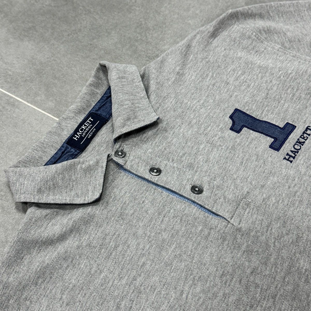 Hackett Hackett London #1 Elbow Patches Long Sleeve Rugby Polo Shirt Size US M / EU 48-50 / 2 - 8 Thumbnail