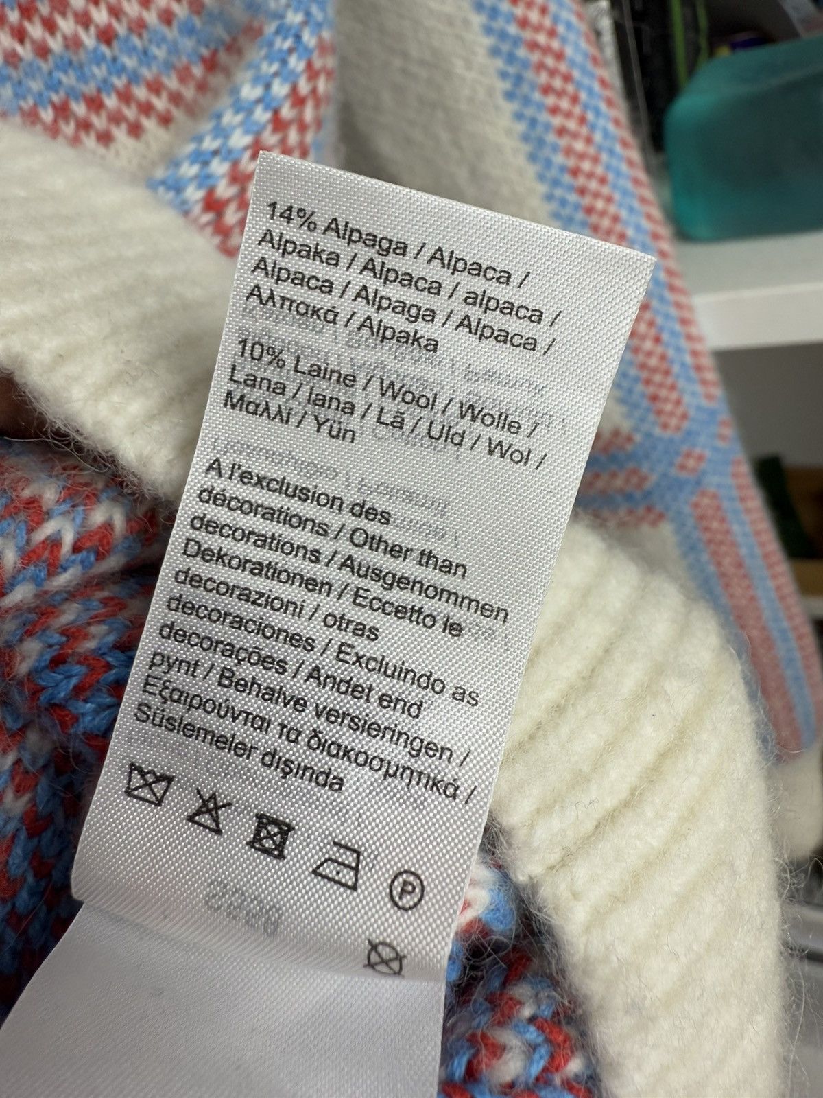 Designer × Lacoste Lacoste checked alpaca blend boxy baggy knitted sweater M y2k Size US M / EU 48-50 / 2 - 7 Thumbnail