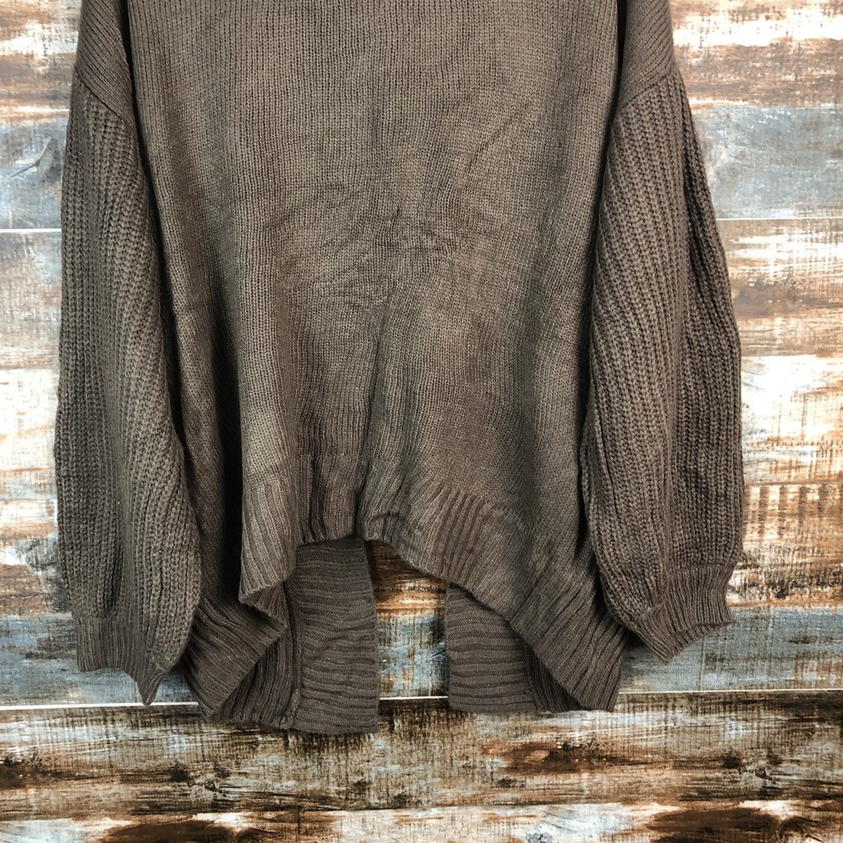Homespun Knitwear Mu Mu & Co Brown Cardigan Knitwear #A2346 Size L / US 10 / IT 46 - 14 Thumbnail
