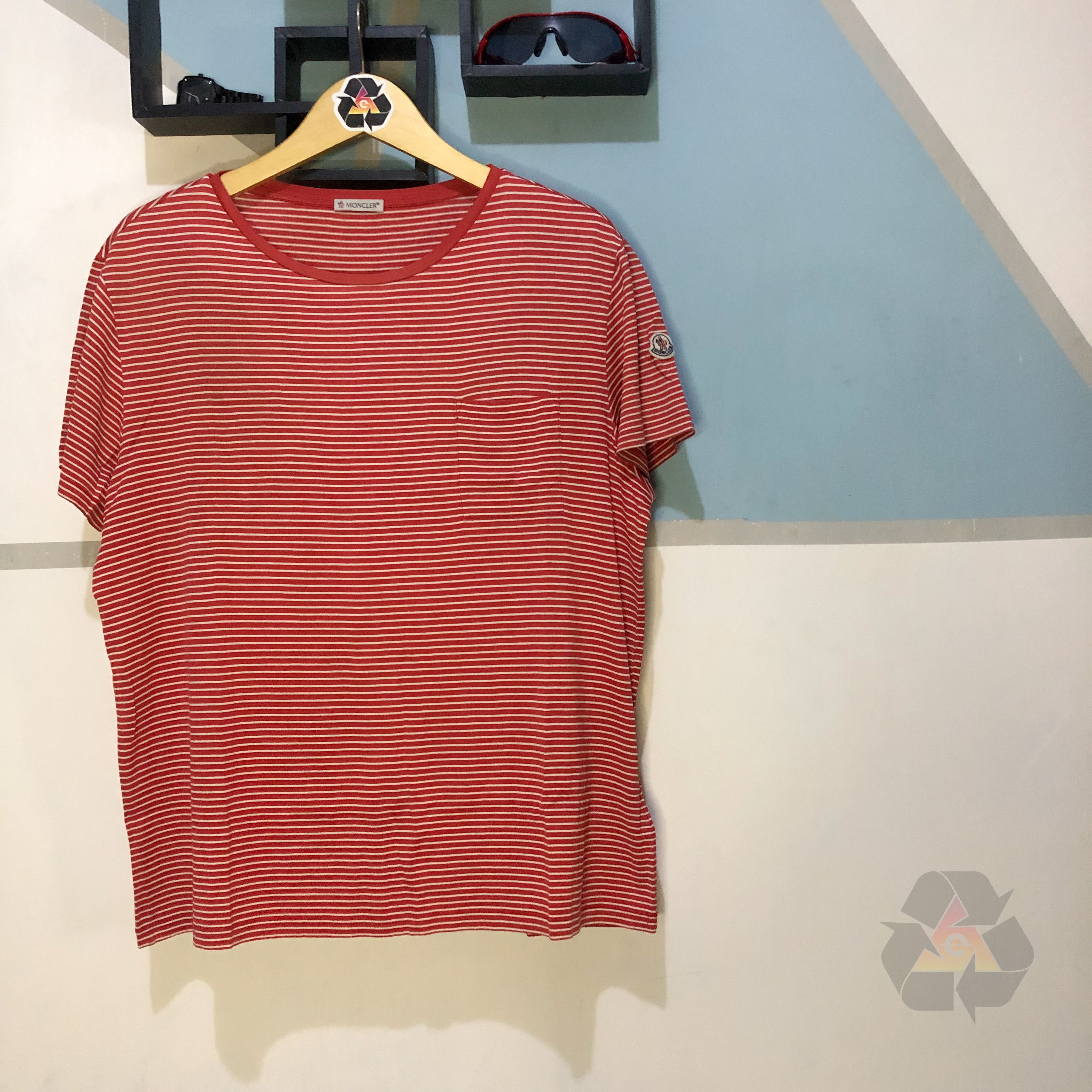 Moncler Moncler Retro Pocket T-Shirt | Y2K Style | Stripes Size XL / US 12-14 / IT 48-50 - 1 Thumbnail