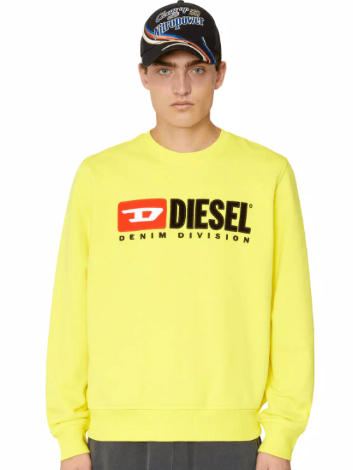 Diesel DIESEL Denim Division Sweatshirt In Yellow Size US S / EU 44-46 / 1 - 1 Thumbnail