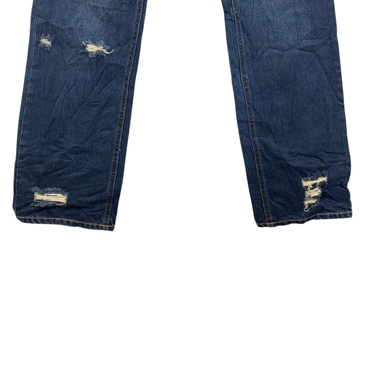 Japanese Brand HERITAGE STONE Distressed blue jeans Size US 34 / EU 50 - 11 Thumbnail