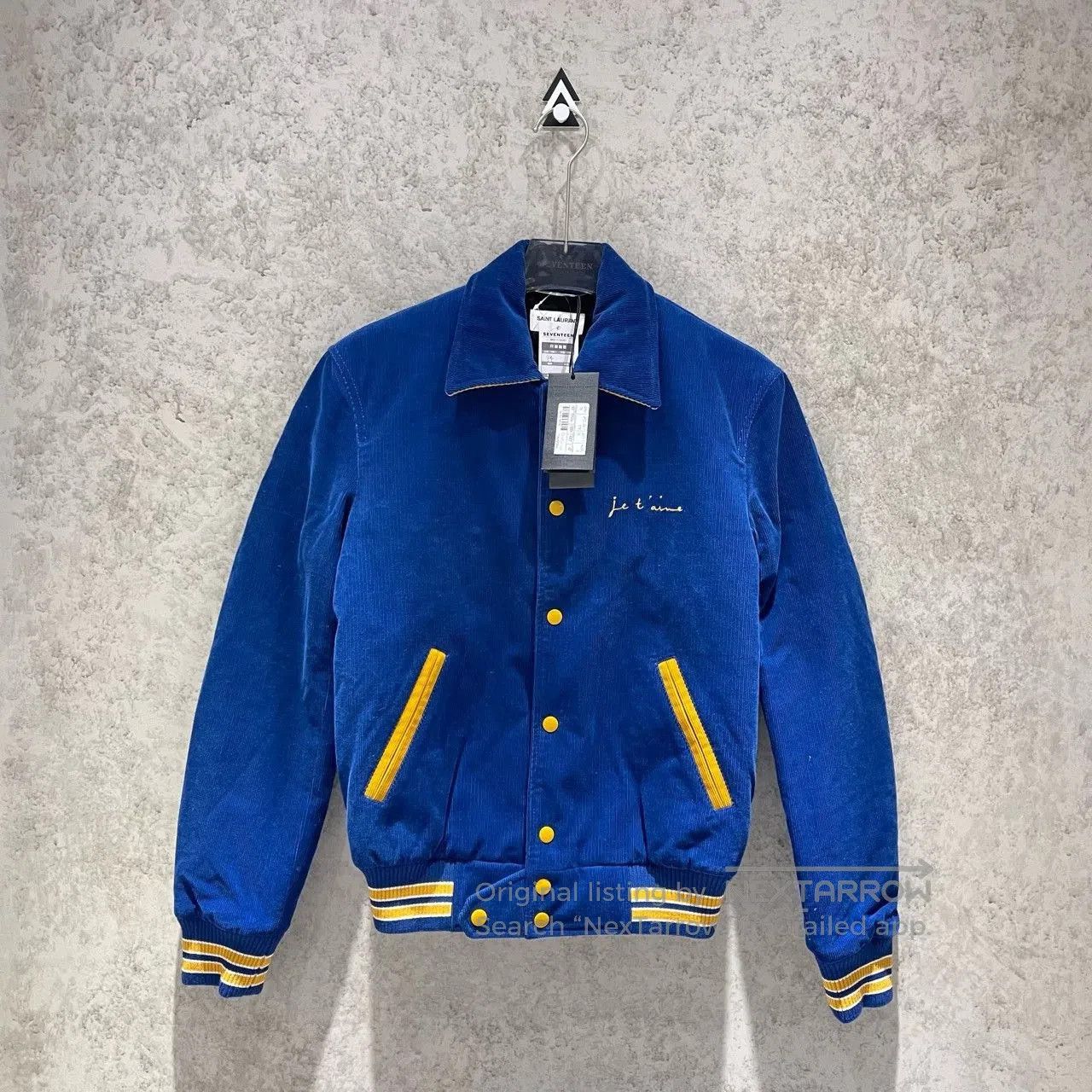 Saint Laurent Paris Saint Laurent Blue Corduroy Baseball Jacket. Size US S / EU 44-46 / 1 - 1 Thumbnail