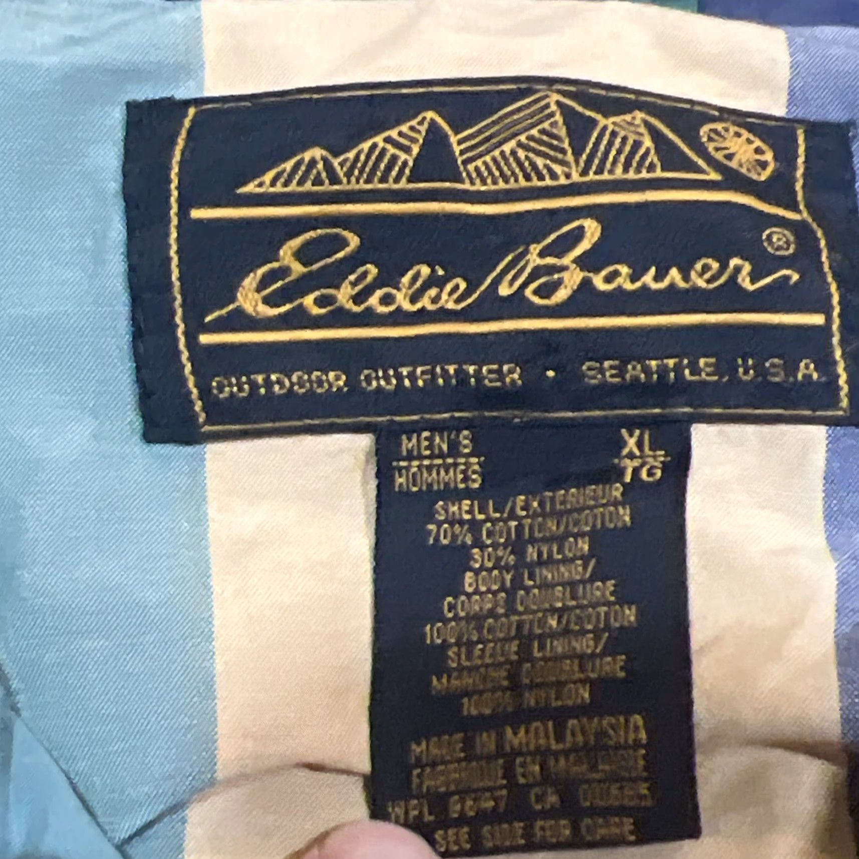 Eddie Bauer VINTAGE Eddie Bauer Jacket XL Full Zip Garden Chore Thrashed Stained Holes Fade Green Windbreaker 90s Mens Size US XL / EU 56 / 4 - 5 Thumbnail