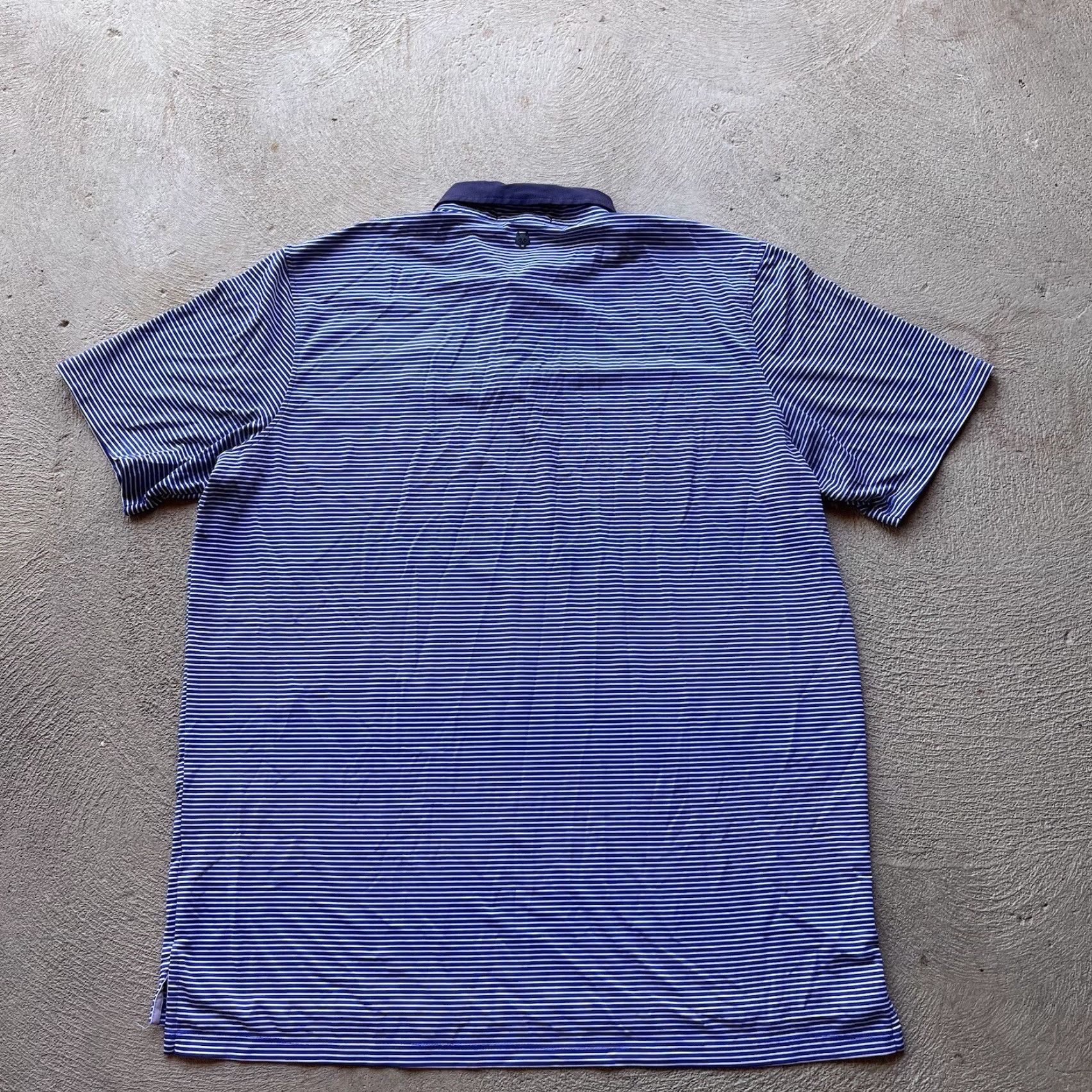 Vintage Greyson Polo Shirt 2XL Mens Blue Striped Short Sleeve Casual Golf Wolf Classic Sports Size US XXL / EU 58 / 5 - 4 Thumbnail
