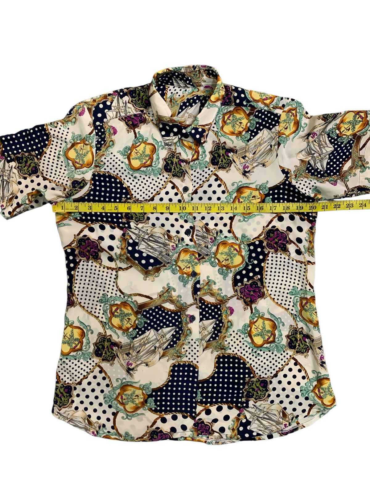 Other Rare Design Vintage Short-Sleeved Blouse Size M / US 6-8 / IT 42-44 - 4 Thumbnail