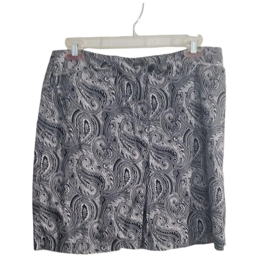 Jones New York CT1897 Jones New York Black & White Paisley Mini Skirt 6 Size 28" / US 6 / IT 42 - 1 Thumbnail