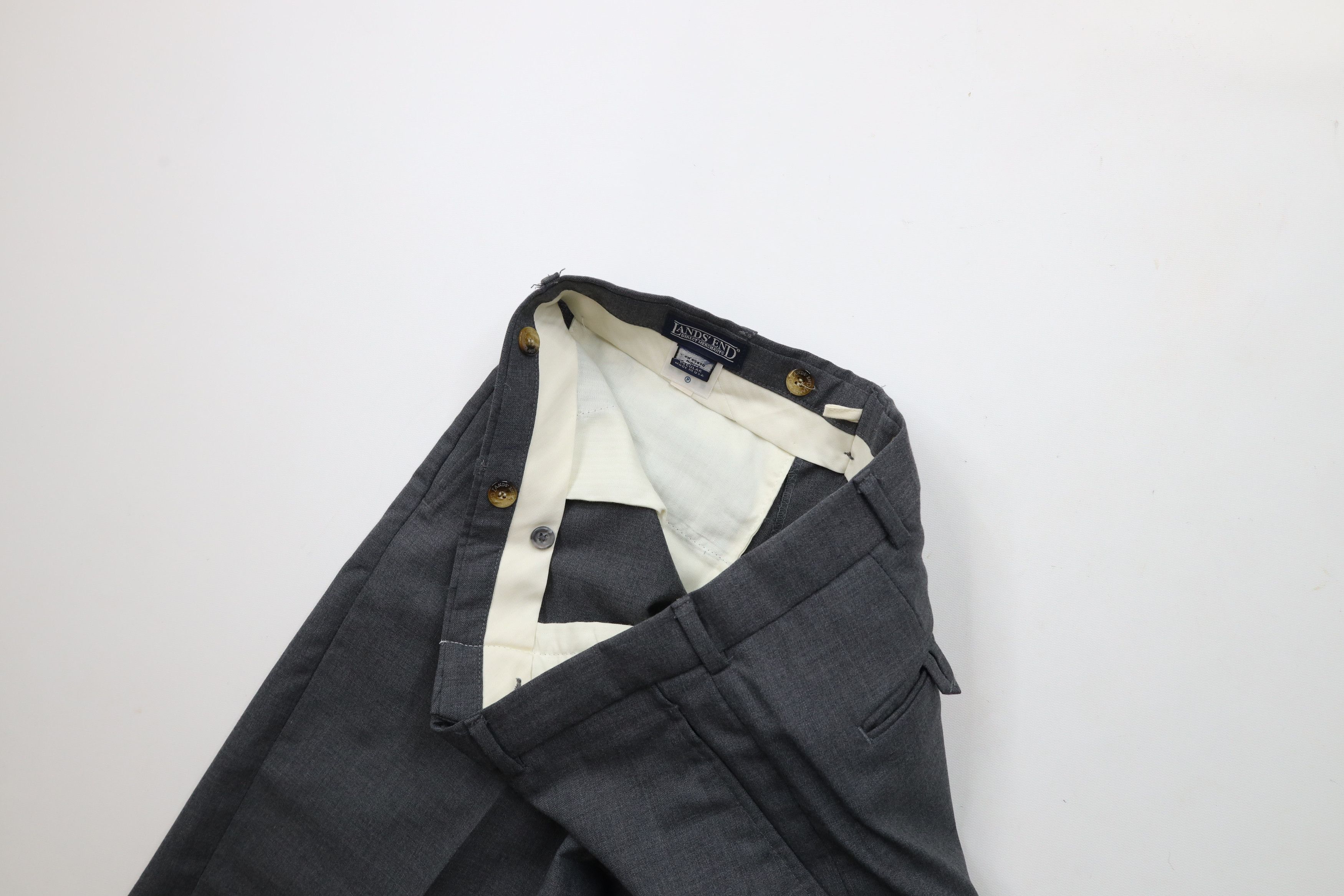 Lands' End × Vintage Vintage 90s Lands End Wide Leg Chino Pants Trousers USA Size US 32 / EU 48 - 7 Thumbnail