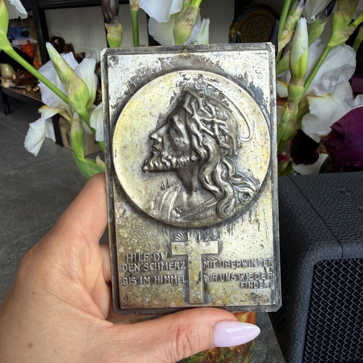 Vintage Vintage German Ecce Homo Jesus Christ Plaque Silver Plated Size ONE SIZE - 4 Thumbnail