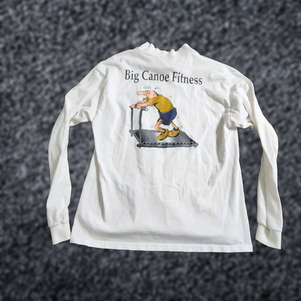 Vintage VINTAGE Cotton Exchange T-Shirt Mens L White Knit Turtleneck 80s 90s Funny Mountains Big Canoe Georgia T Shirt Brand Accents Logo Size US L / EU 52-54 / 3 - 1 Thumbnail