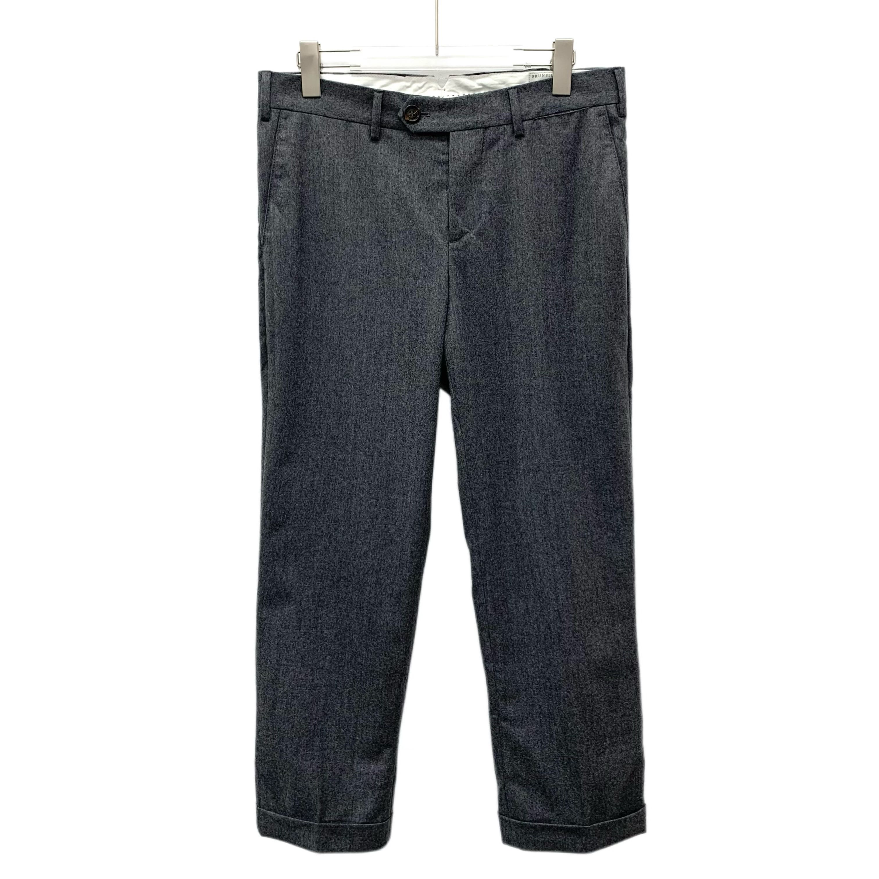 Brunello Cucinelli Brunello Cucinelli Wool Trousers Dark Grey (46) Size 46S - 1 Thumbnail